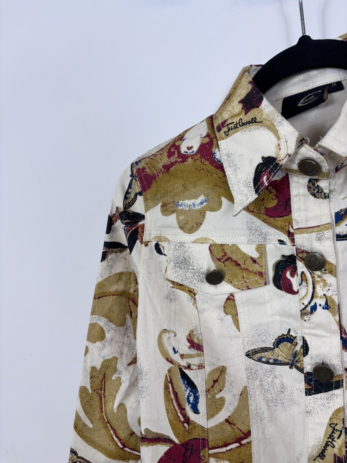 Just Cavalli Just Cavalli Women’s Floral Leaves Butterfly Short Jacket Size M / US 6-8 / IT 42-44 - 7 Thumbnail
