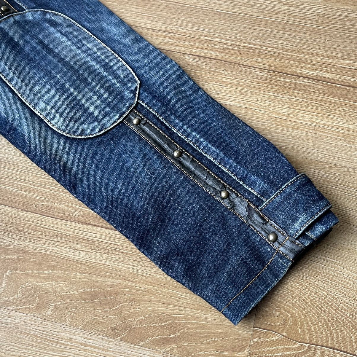 If Six Was Nine Vintage Distressed Carpenter Moto Zip Denim Jacket y2k Size US L / EU 52-54 / 3 - 18 Thumbnail