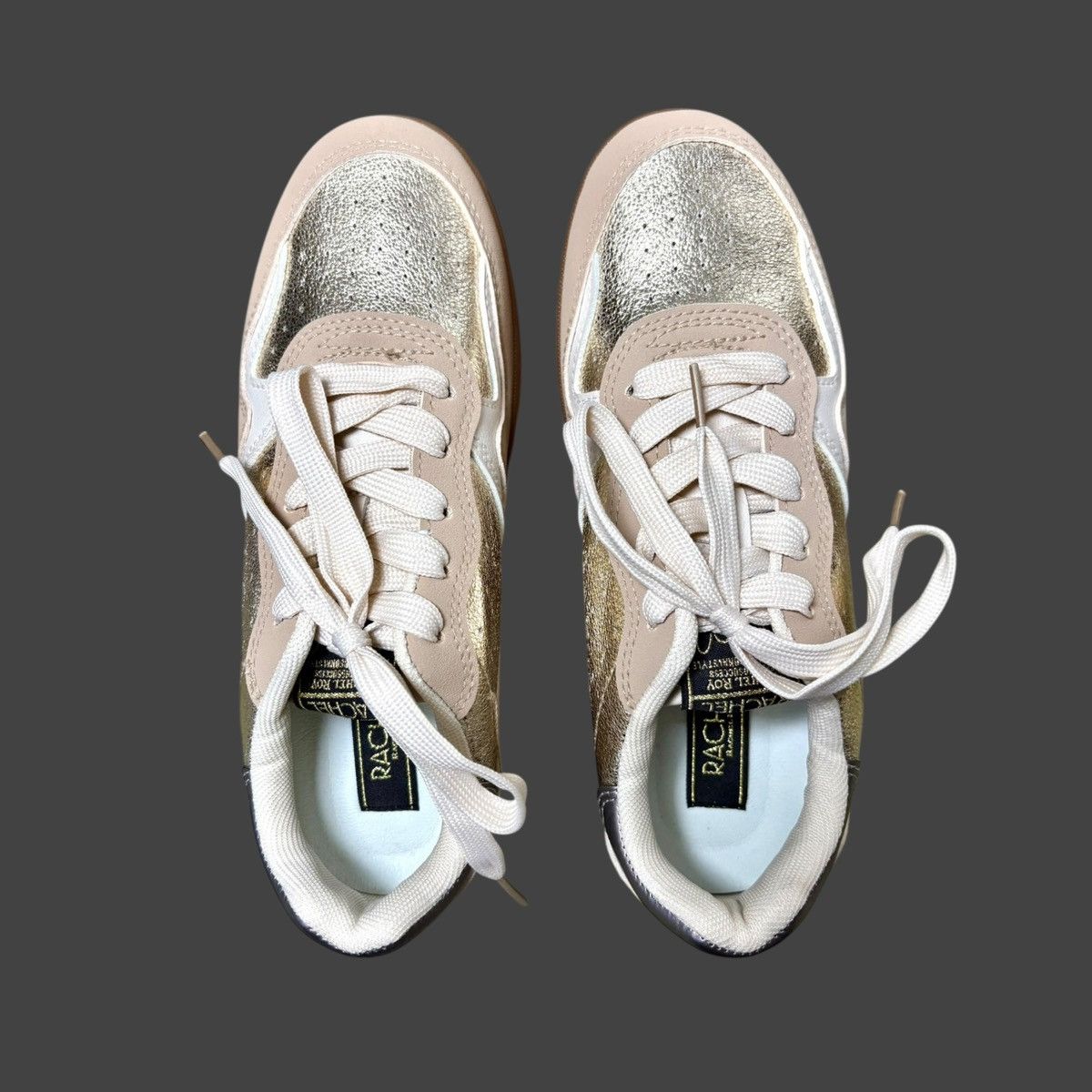 Other Rachel Roy Lacey Women’s Gold Beige White Sneakers Sz 7 Size US 7 / IT 37 - 4 Thumbnail