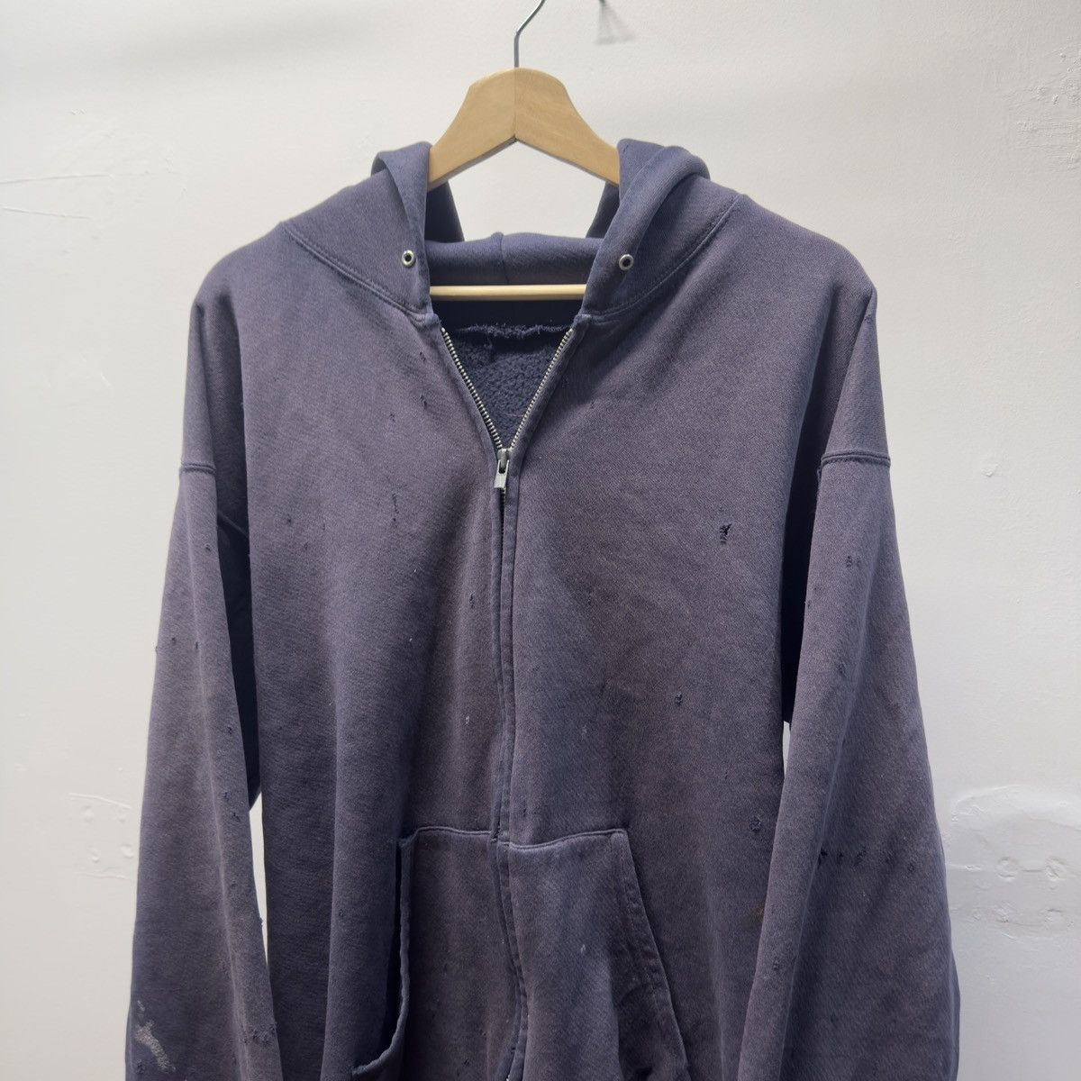 Vintage 90s Thrashed Faded Distressed Zip Hoodie ERD Grunge Chrome Size US XL / EU 56 / 4 - 12 Thumbnail
