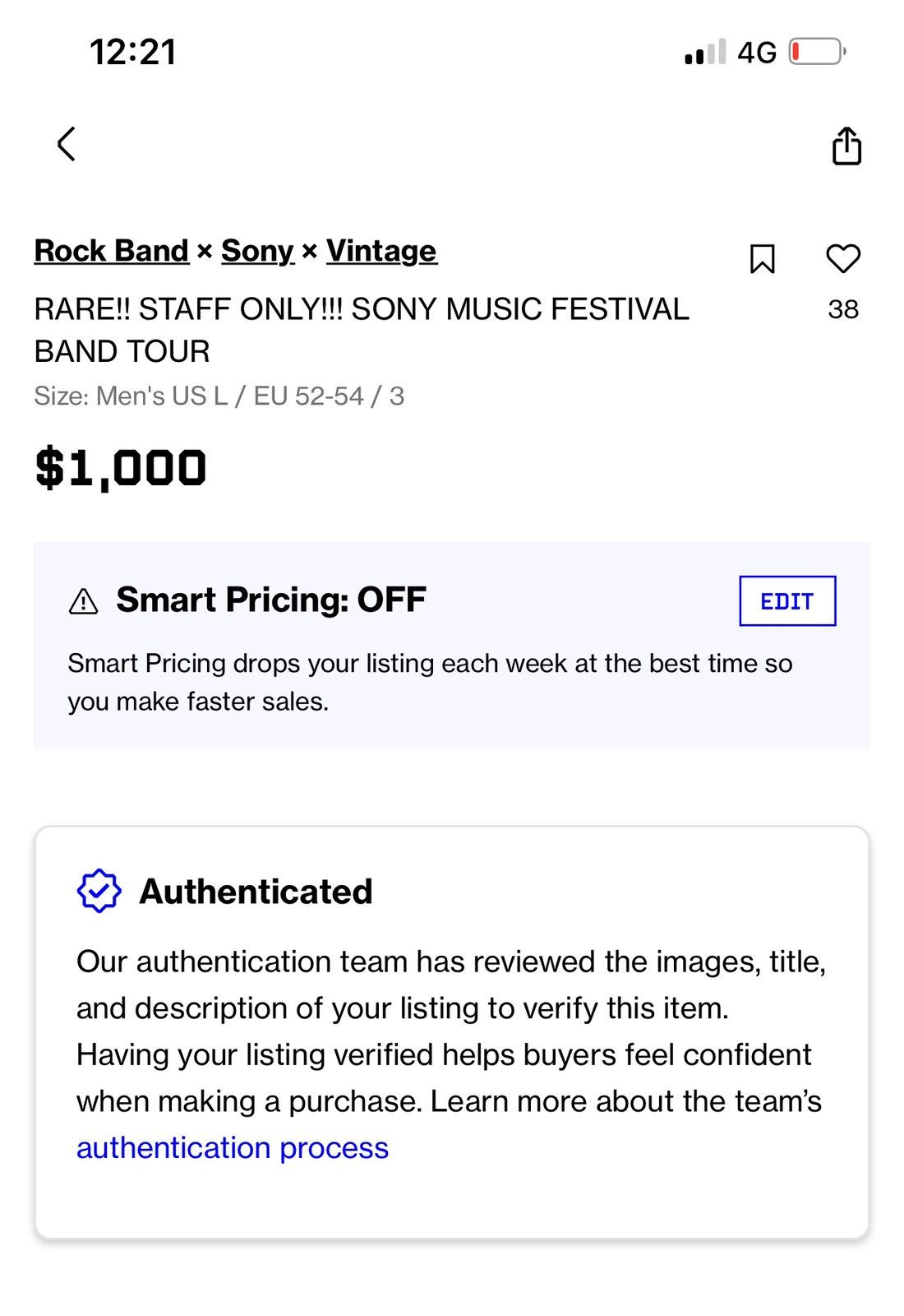 Vintage RARE!! STAFF ONLY!!! SONY MUSIC FESTIVAL BAND TOUR Size US L / EU 52-54 / 3 - 8 Thumbnail