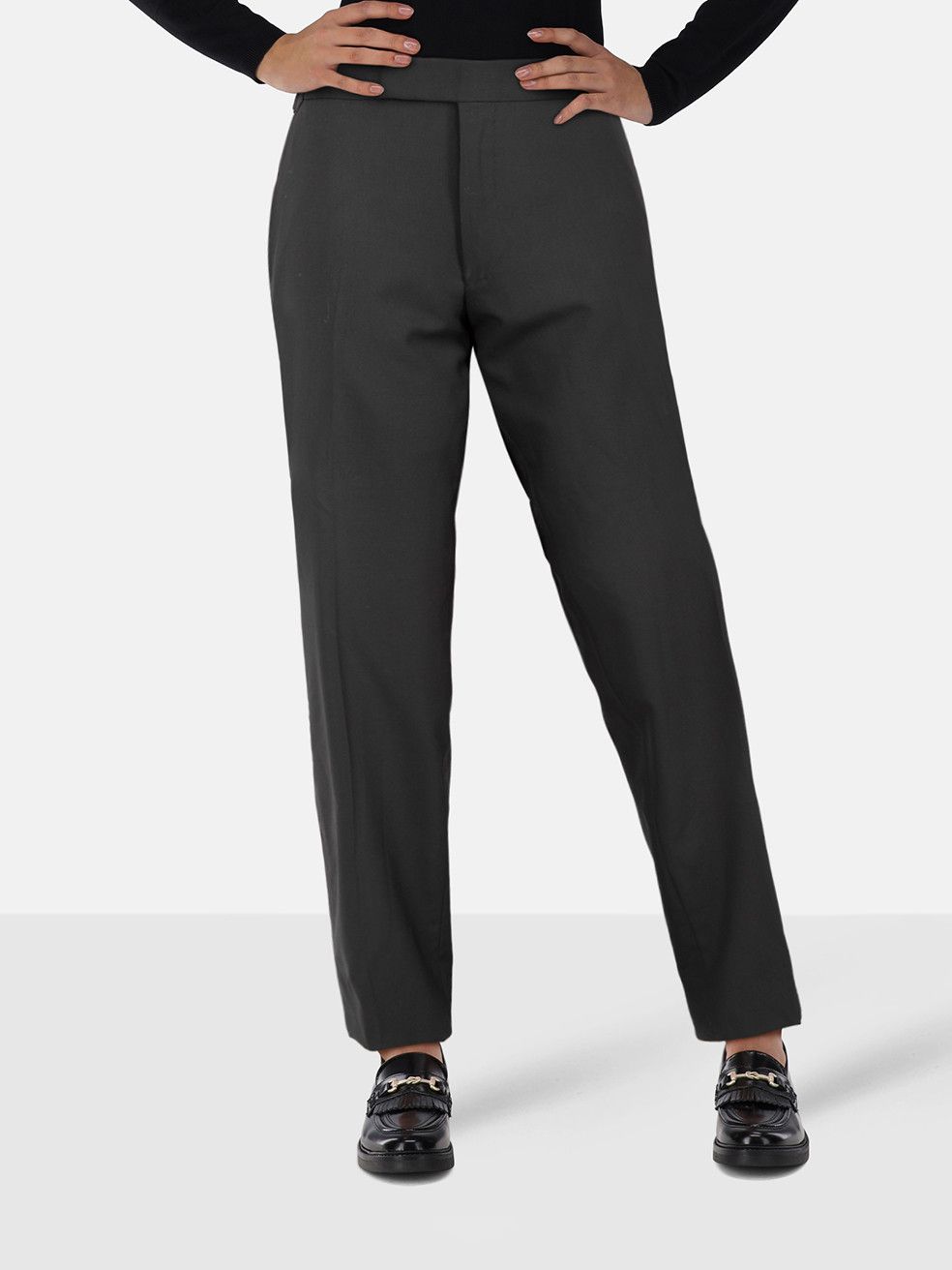 Tom Ford Black Wool Buckle Detail Trousers Size 36" / US 14 / IT 50 - 1 Thumbnail