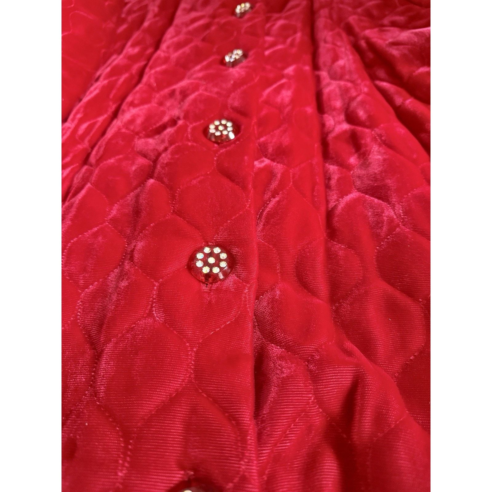 Albert Nipon Vintage Albert Nipon Coat Quilted Velvet Red Size 14 Glamour Size XL / US 12-14 / IT 48-50 - 6 Thumbnail