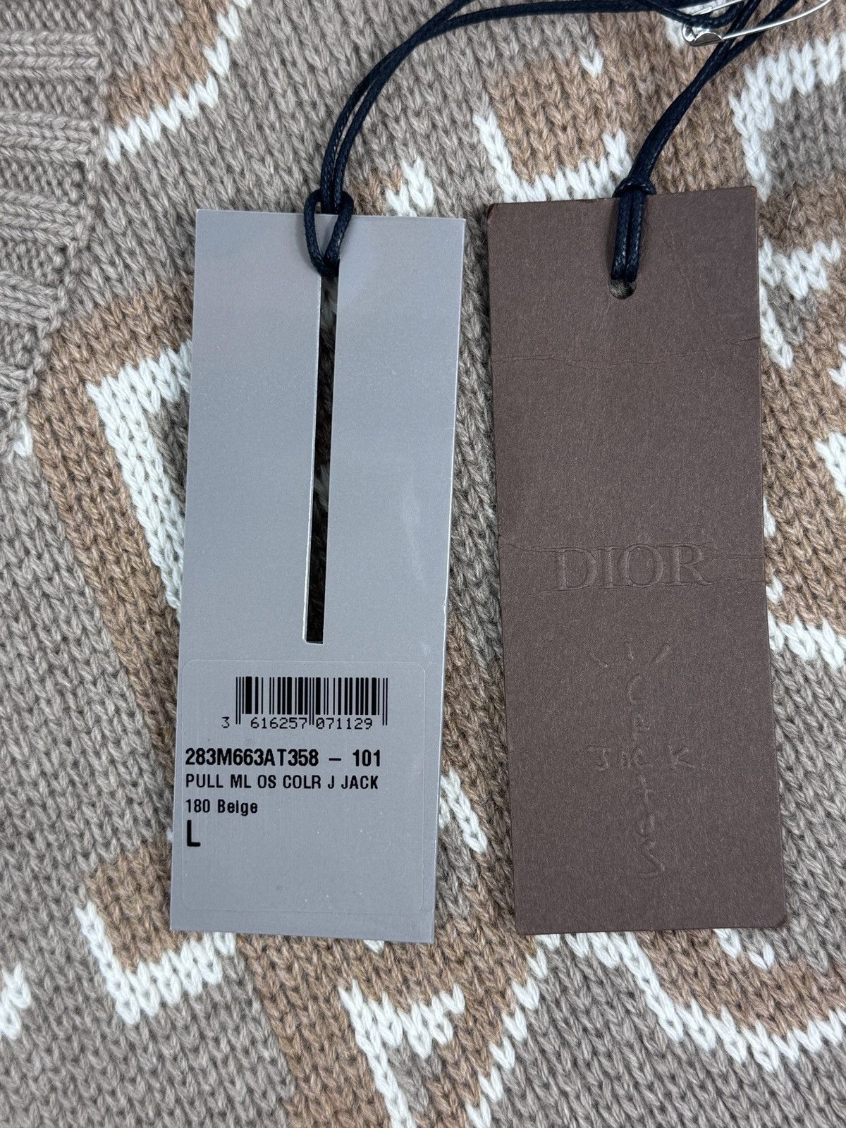 Dior × Travis Scott CACTUS JACK OBLIQUE CASHMERE LOGO PRINT KNIT JUMPER Size US XL / EU 56 / 4 - 5 Thumbnail