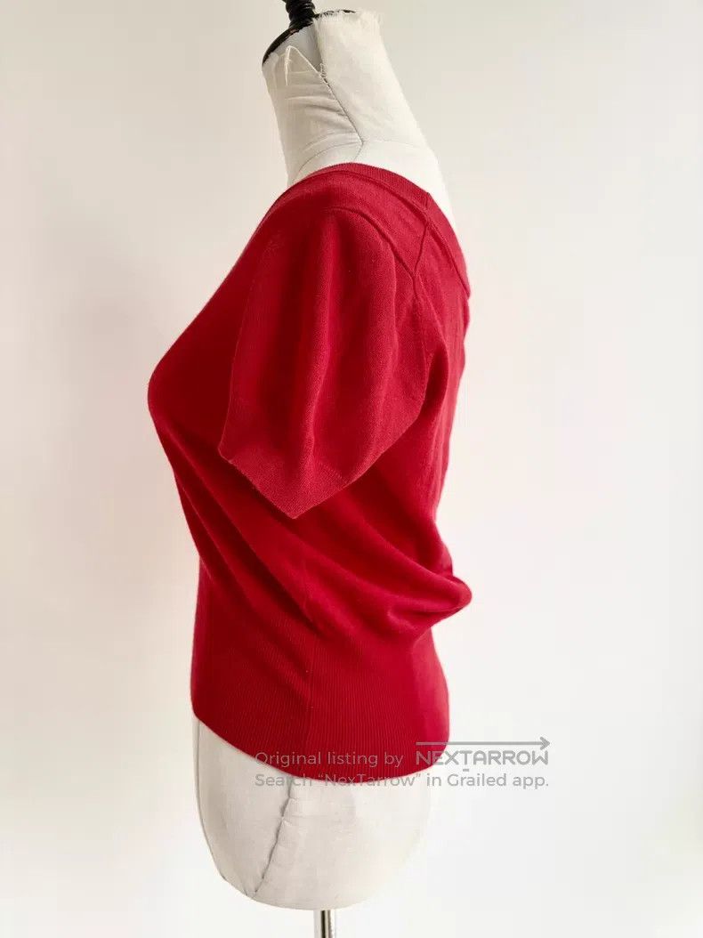 Vivienne Westwood Vivienne Westwood Bright Red Short Sleeve Knit Sweater Size L / US 10 / IT 46 - 4 Thumbnail