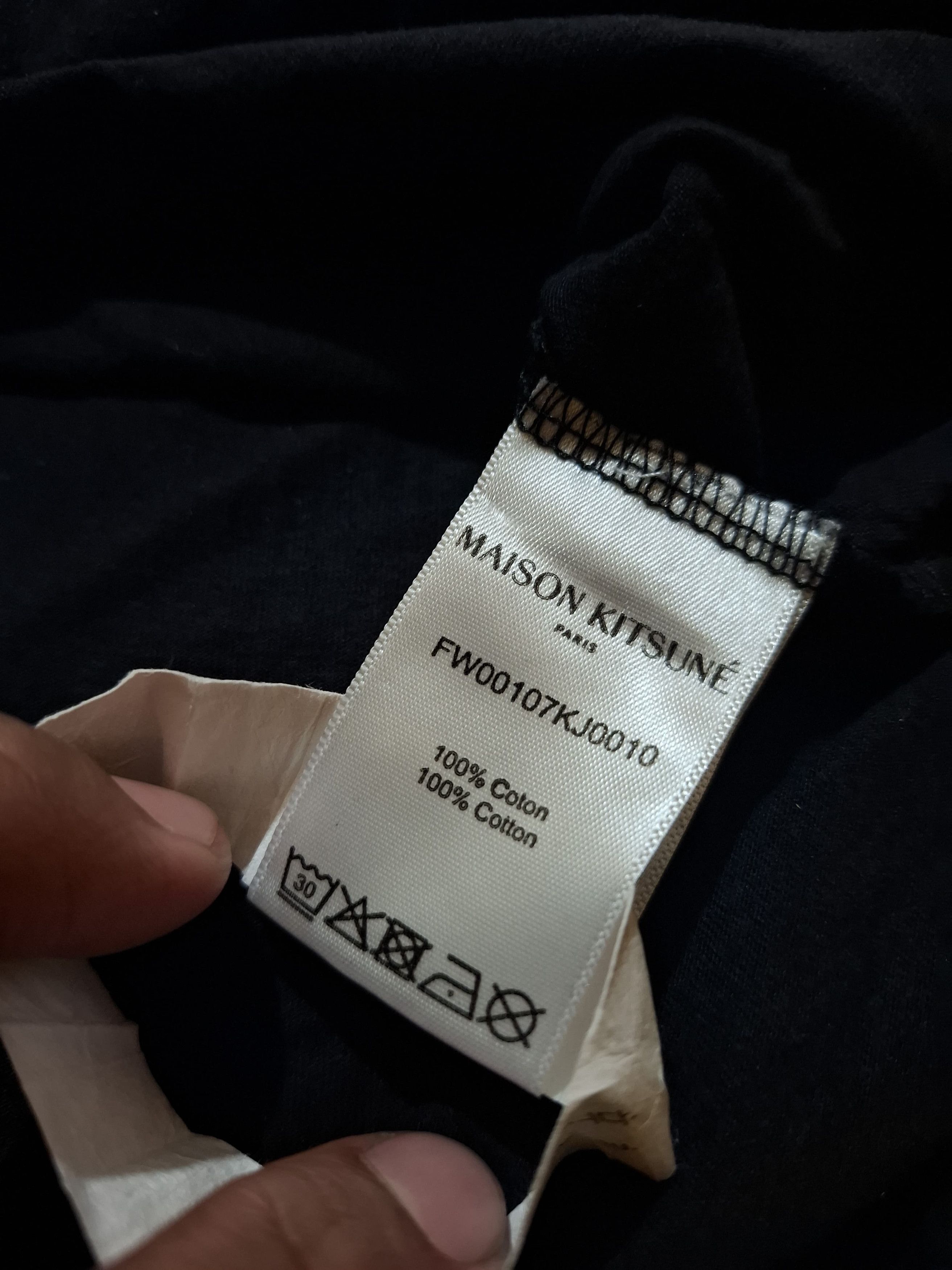 Maison Kitsune Maison Kitsuné Tricolor Fox Patch Pocket T-Shirt Black Size L / US 10 / IT 46 - 8 Thumbnail