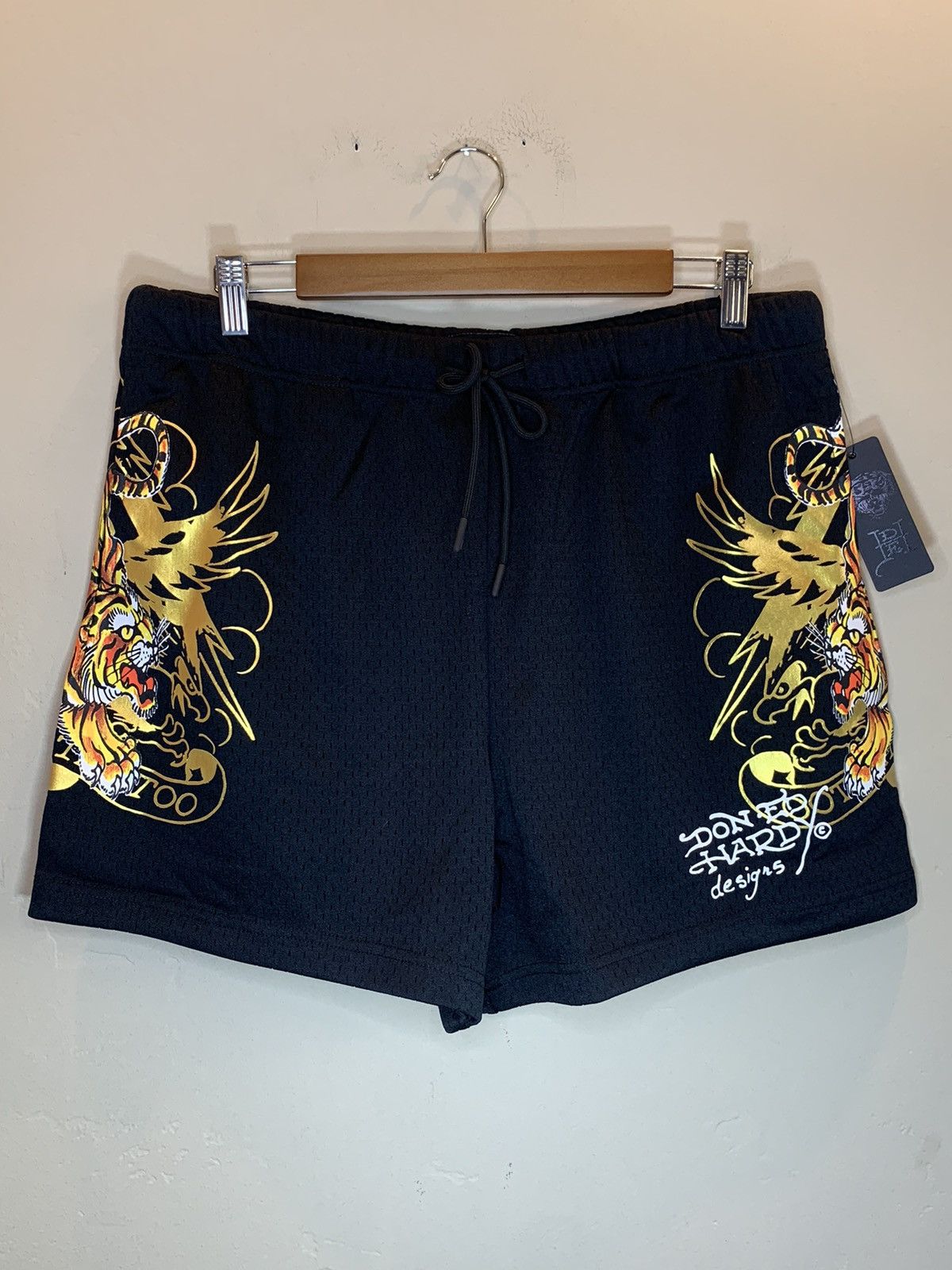 Ed Hardy *RARE* New Ed Hardy Tiger All Over Print Heavy Mesh Shorts L Size US 34 / EU 50 - 1 Thumbnail
