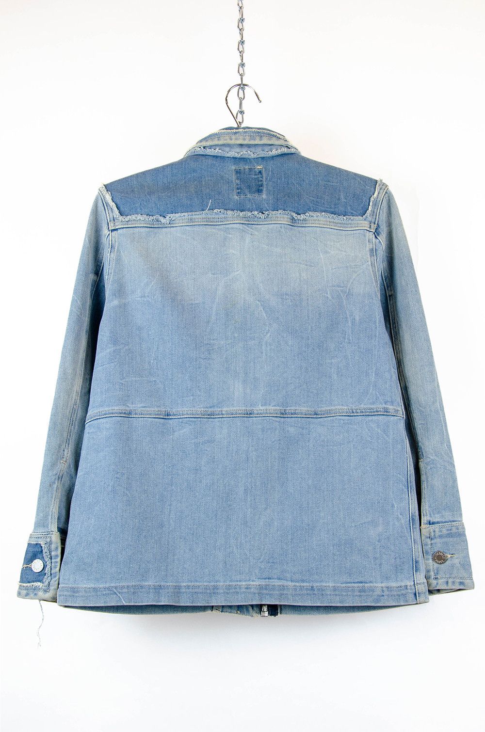 Zadig & Voltaire Zadig Voltaire Patchwork Denim Jacket Blue Distressed - S Size S / US 4 / IT 40 - 2 Thumbnail