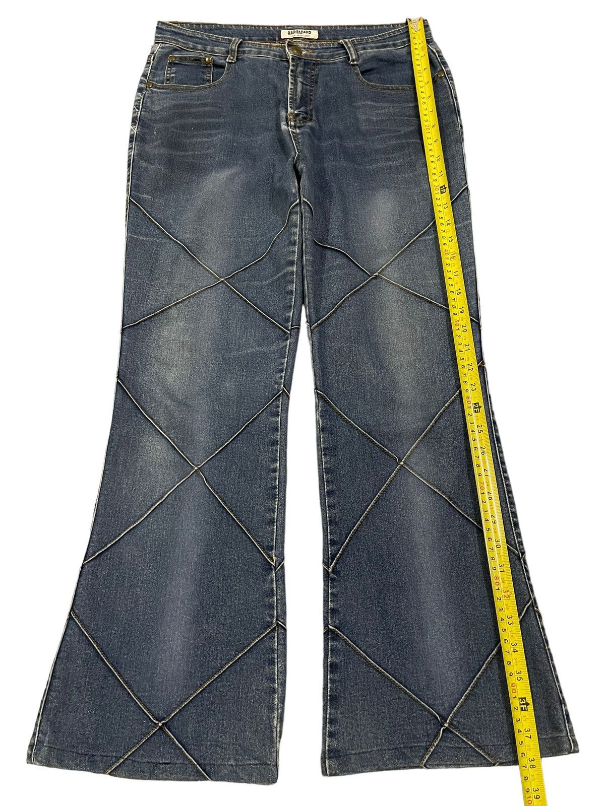 Hysteric Glamour Vintage Japanese Brand Faded Wash Patch Line Style Jeans Size US 31 - 11 Thumbnail
