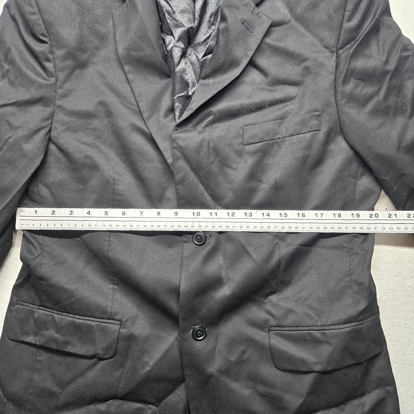 Haggar Haggar Blazer Two-Button Black 42 L Long Mens Shirt Jacket Sport Coat Coat Vintage No Size 42R - 5 Thumbnail