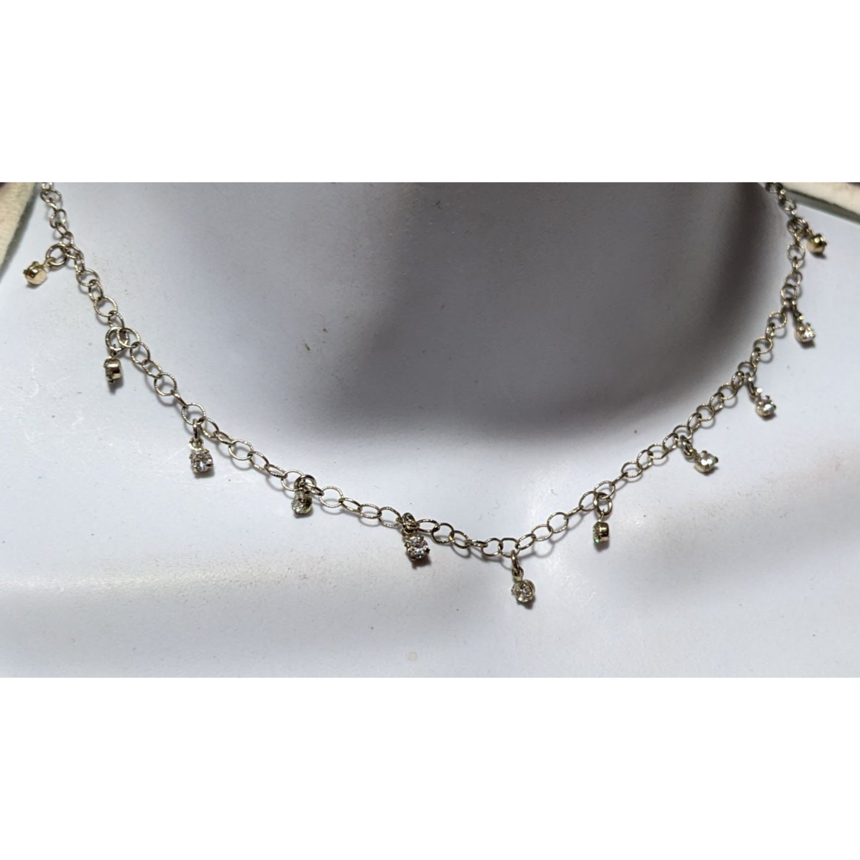 Loft Minimalist Glam Ann Taylor Loft Rhinestone Necklace Size ONE SIZE - 6 Thumbnail