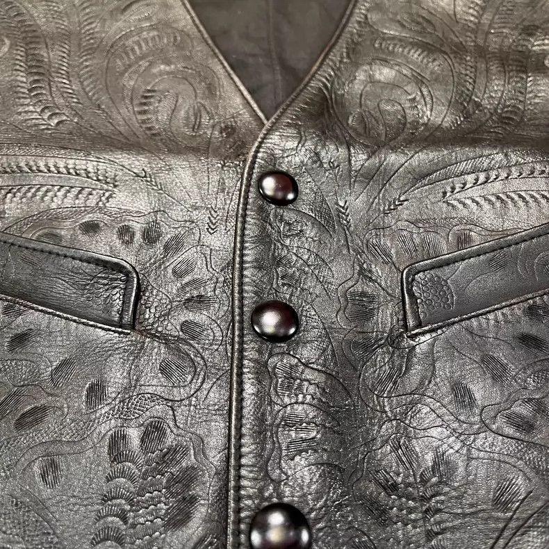 RRL Ralph Lauren RRL Ralph Lauren Second generation carved vest leather spl Size 50S - 4 Thumbnail