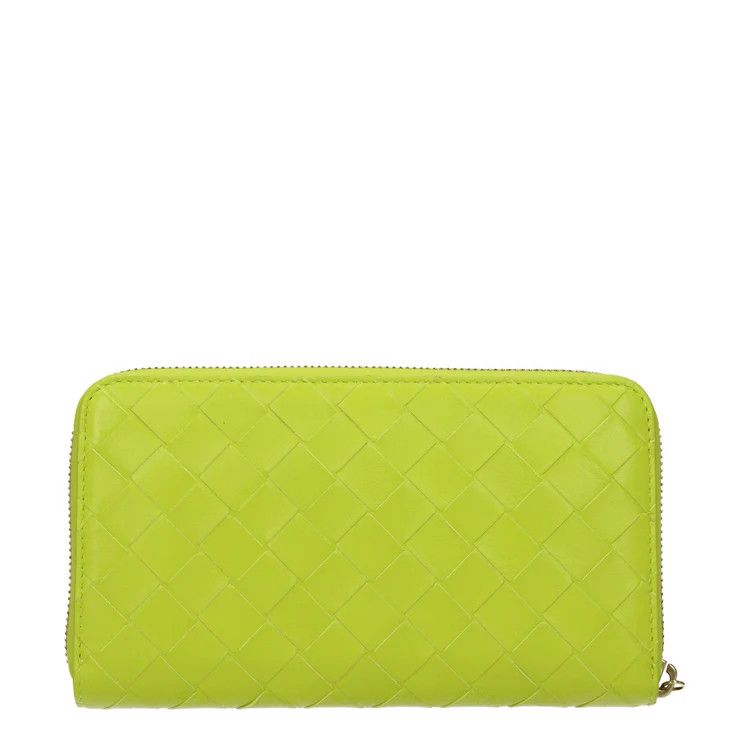 o1n1vont0624 Size: OS / Leather Wallet in Acid Green