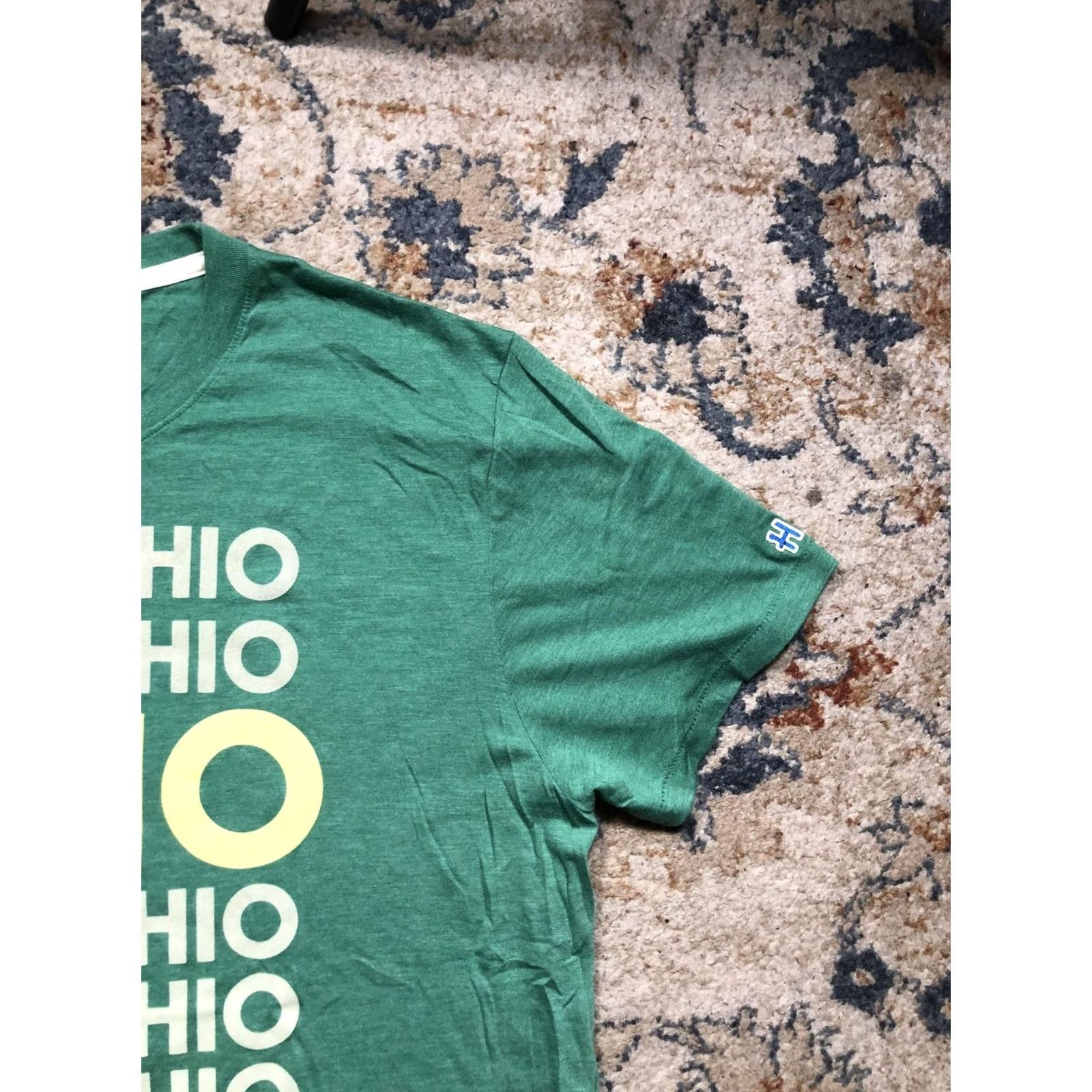 Vintage VINTAGE? No. Homage Shirt Mens XL Green Graphic Tee USA Ohio - Graphic Print Tee - White/Yellow OHIO - Crew Neck - Short Sleeve - Made in USA Size US XL / EU 56 / 4 - 4 Thumbnail