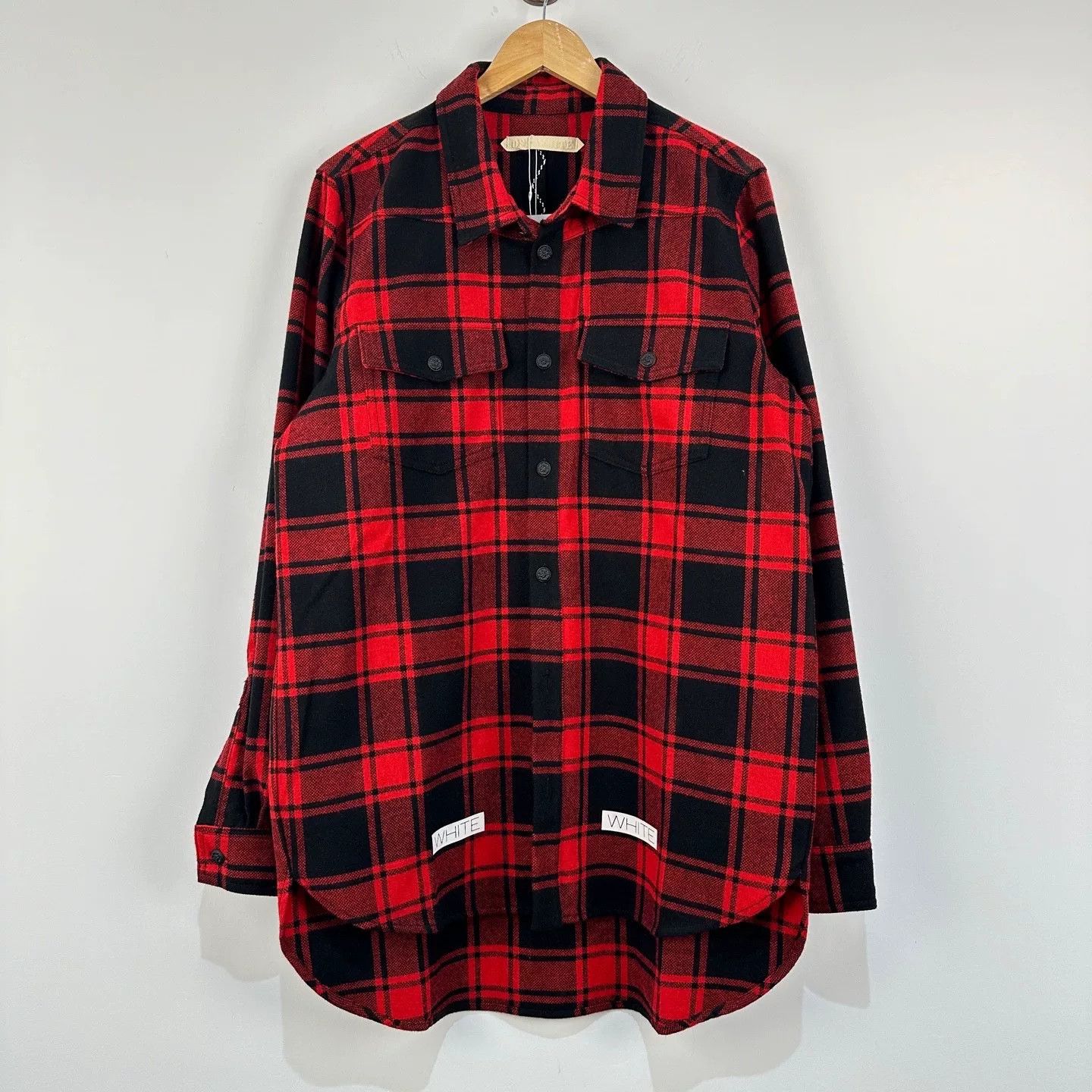 Off-White Off-White Red Plaid Wool Jacket Size S Size US S / EU 44-46 / 1 - 1 Thumbnail