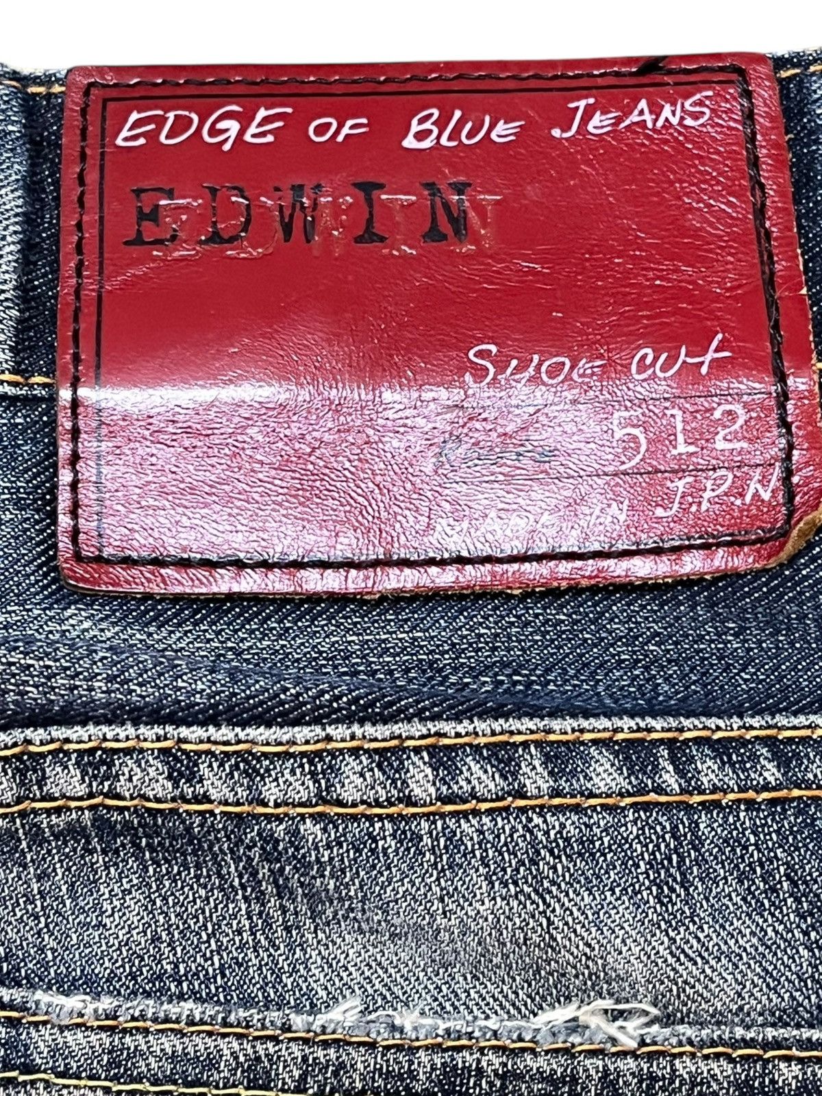 Beauty Beast × Edwin Vintage Edwin 512 Edge Of Blue Jeans Flare Distressed Denim Size US 30 / EU 46 - 9 Thumbnail