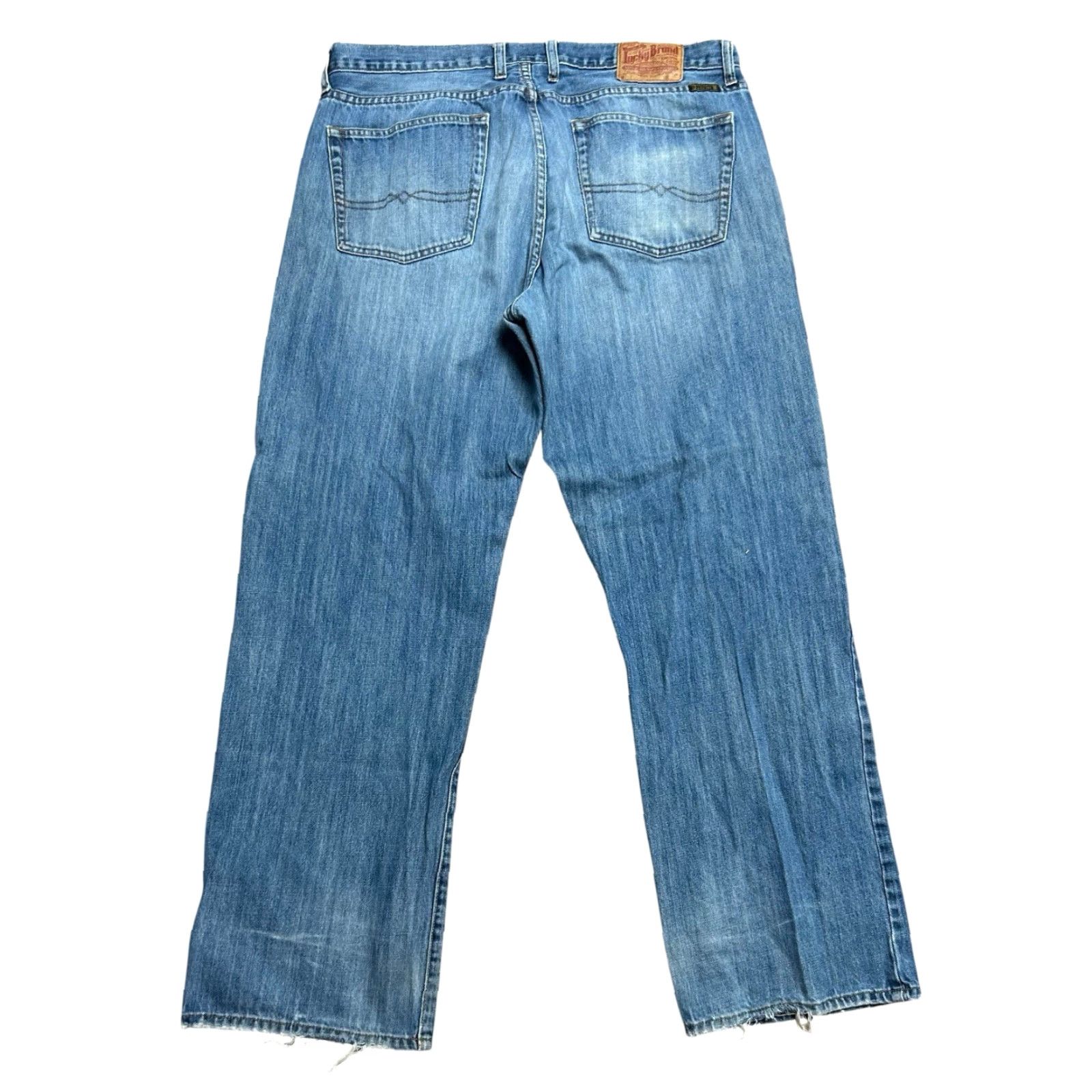 Lucky Brand Lucky Brand Jeans Mens 38x31 Bootcut Denim Zip Fly 5-Pocket Regular Inseam 31 in Blue USA Logo Size US 38 / EU 54 - 7 Thumbnail