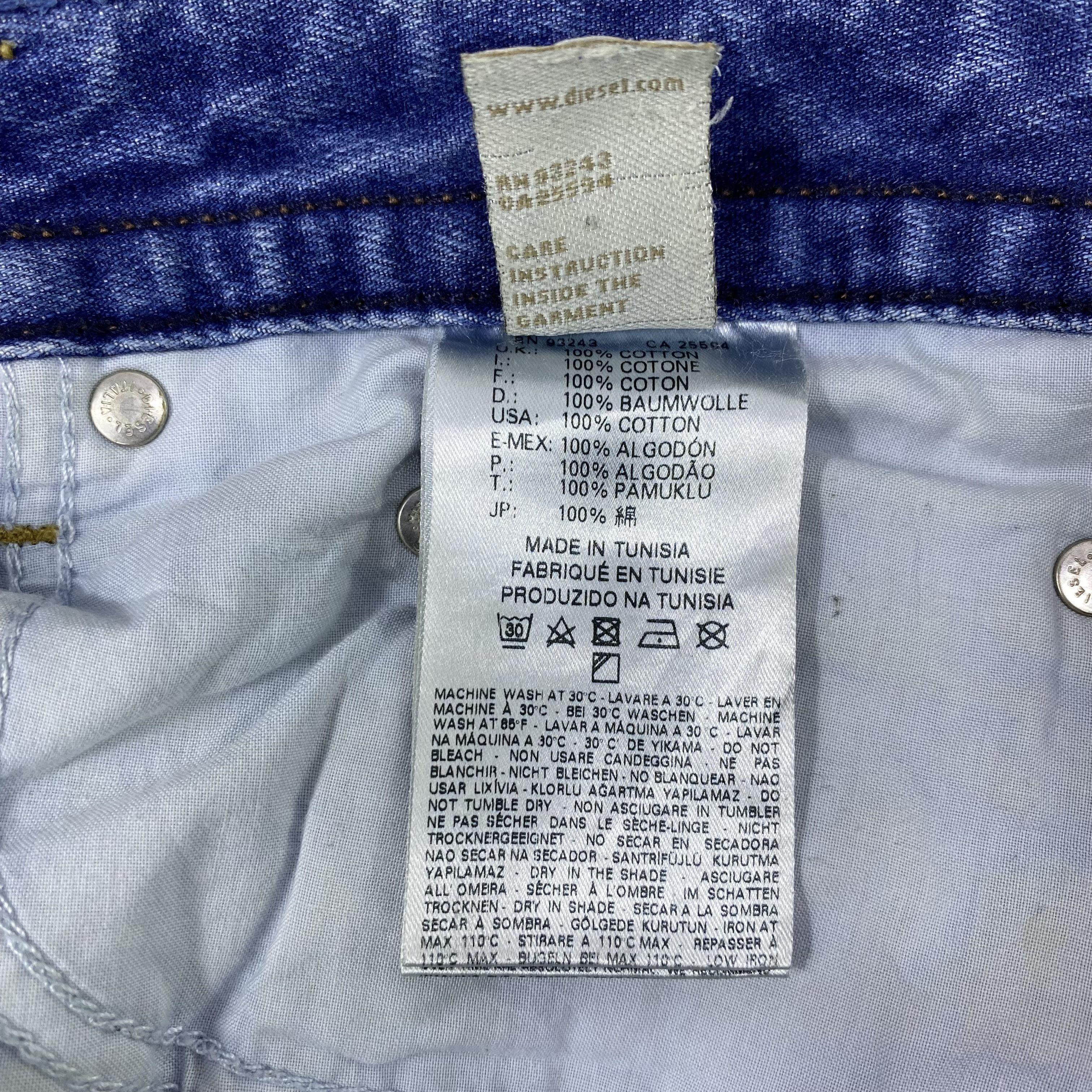 Diesel Diesel Distressed Blue Wash Jeans-J1173 Size US 35 - 12 Thumbnail