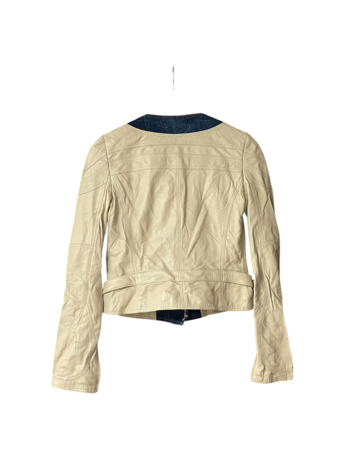 Dolce & Gabbana Dolce & Gabbana Denim Sheepskin Crystal Button Jacket Size S / US 4 / IT 40 - 2 Thumbnail
