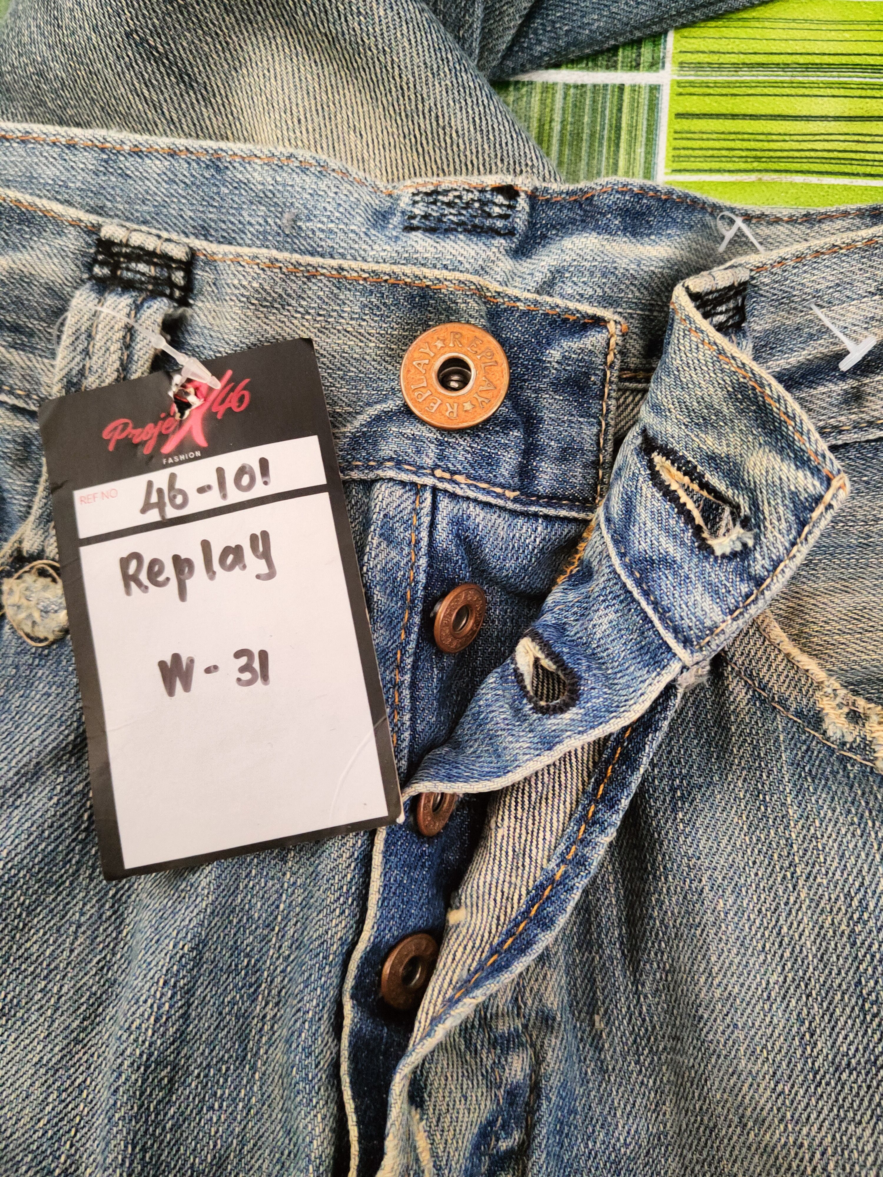 Replay DL Replay Blue Distressed Ripped Jeans #46-101 Size US 30 / EU 46 - 18 Thumbnail