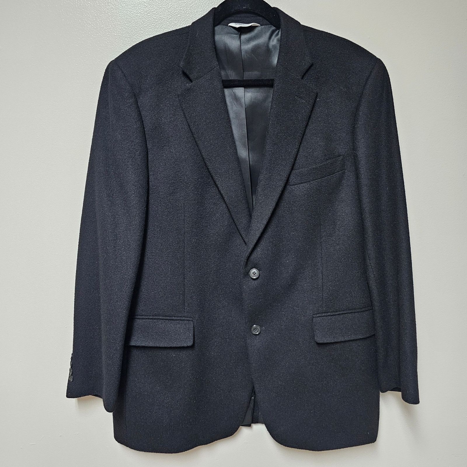 Joseph & Feiss Joseph & Feiss 100% Camelhair Black 2 button blazer 44 Long Size 44L - 2 Thumbnail