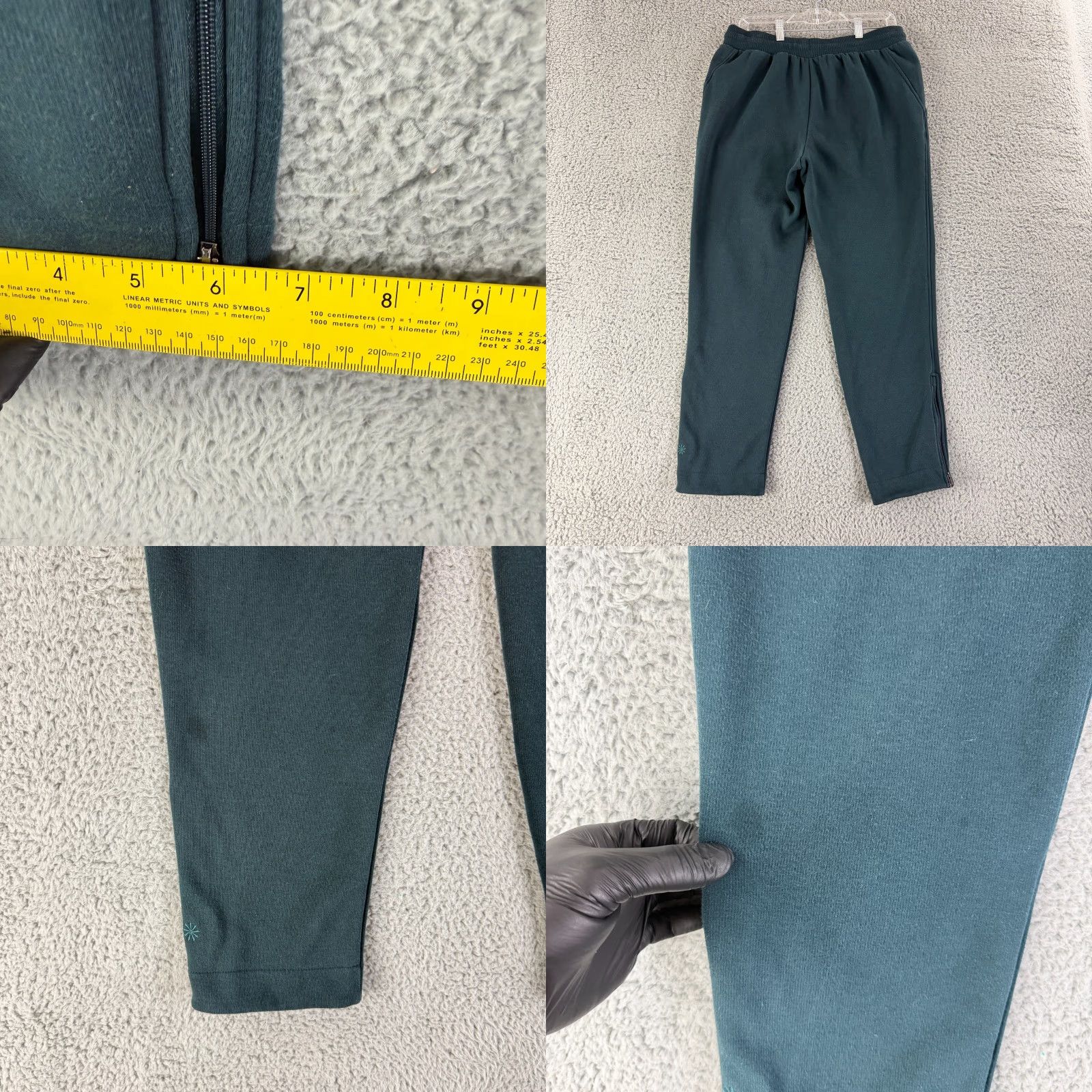 Athleta Athleta Cozy Karma Zip Pants Womens L Green Pull On Drawstring Athletic Gym Pants Size 36" / US 14 / IT 50 - 8 Thumbnail