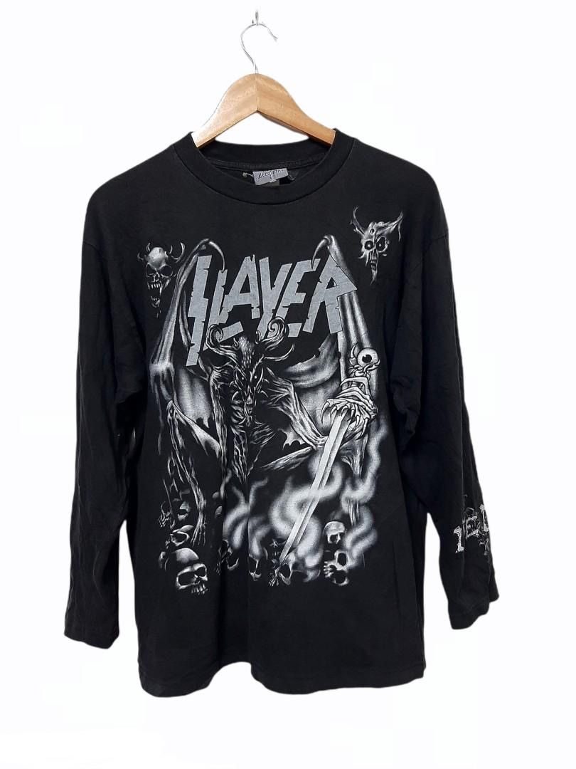 Slayer Vintage 90s Slayer Bootleg Seven Zero One LS Tee Size US M / EU 48-50 / 2 - 1 Thumbnail