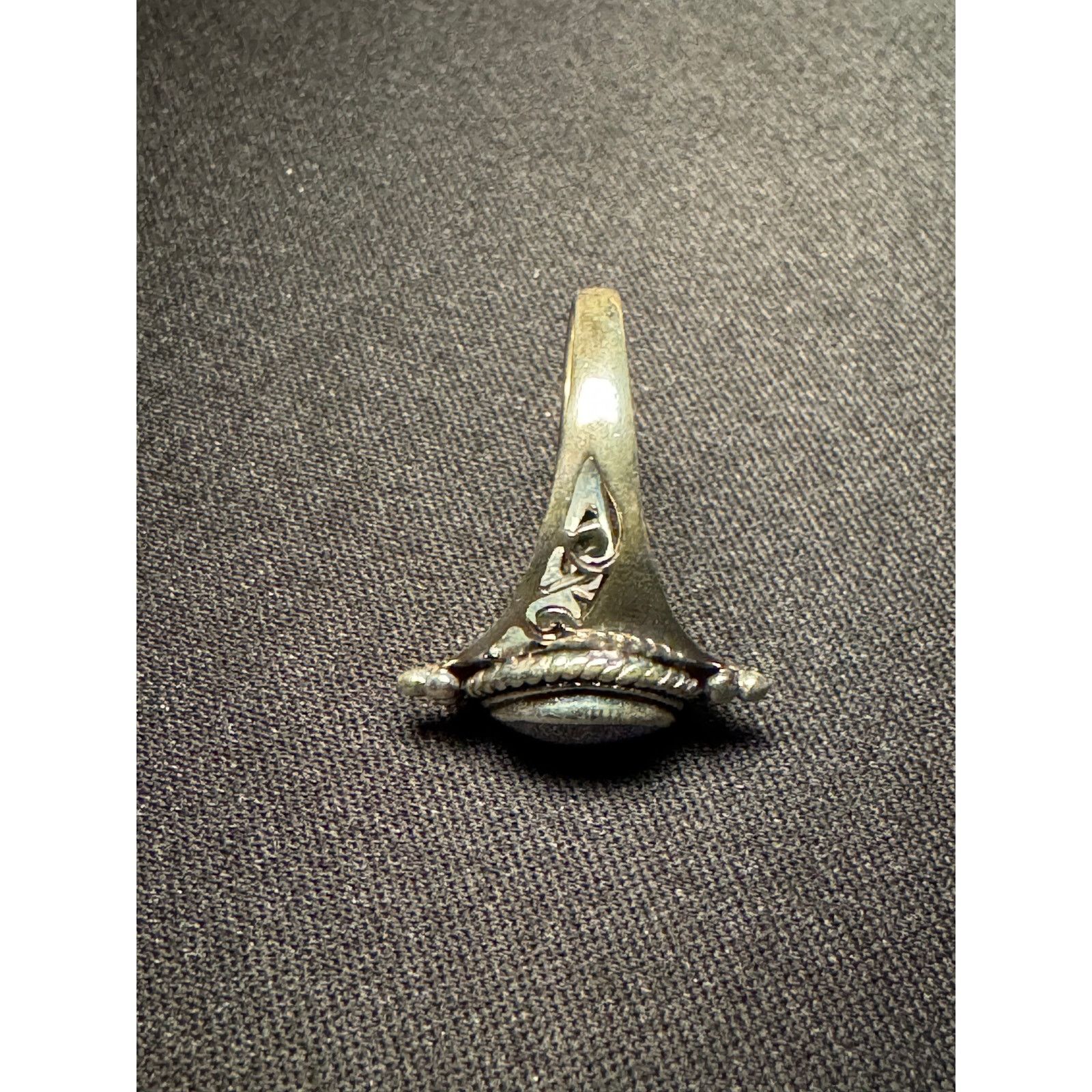 Other 925 Sterling Silver Lapis Size 8 Filagree Ring Size ONE SIZE - 4 Thumbnail
