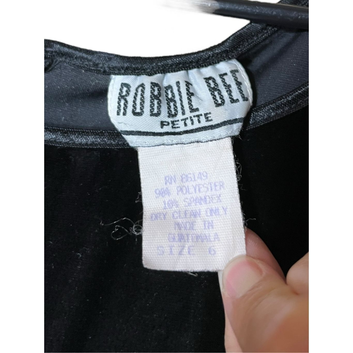 Other Vintage Robbie Bee 90s Black Velvet Maxi Dress Size 6 Size M / US 6-8 / IT 42-44 - 5 Thumbnail