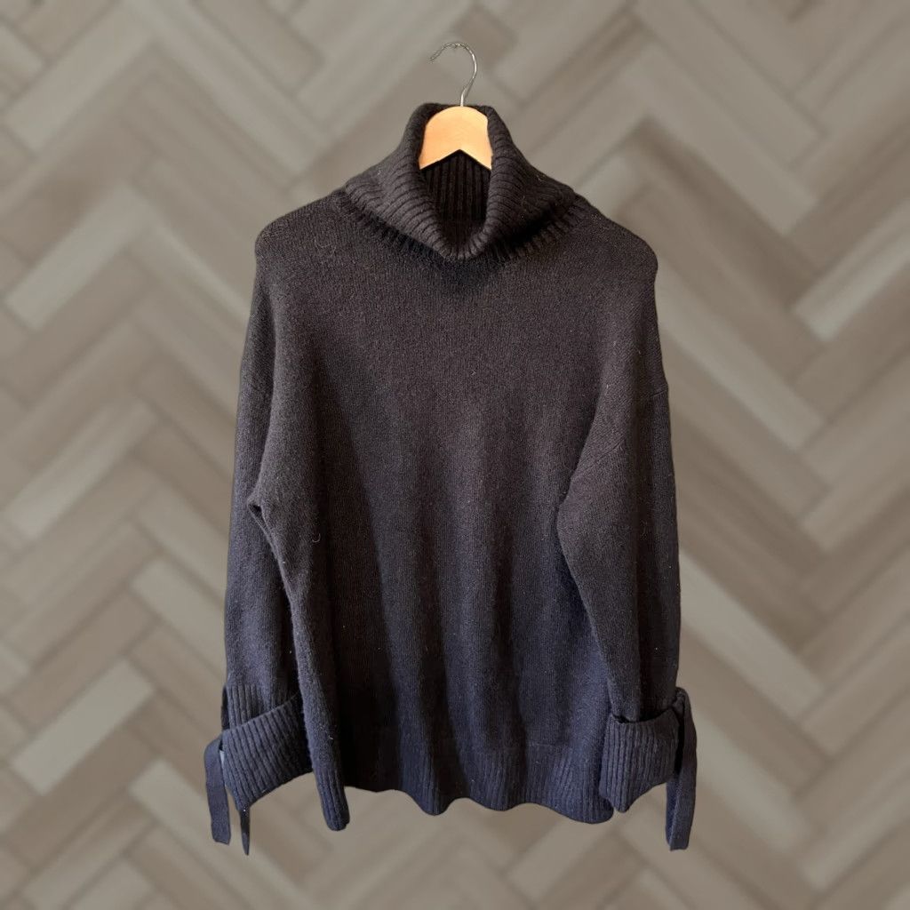Zara Zara Knit Womens Black Turtleneck Oversized Long Sleeve Pullover Sweater M Size M / US 6-8 / IT 42-44 - 1 Thumbnail