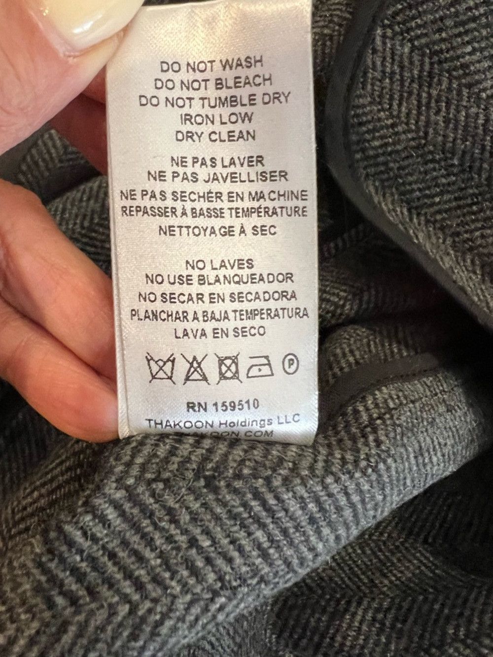 THAKOON Thakoon Italian-Made Herringbone Attached Belt Coat – Size Size M / US 6-8 / IT 42-44 - 8 Thumbnail