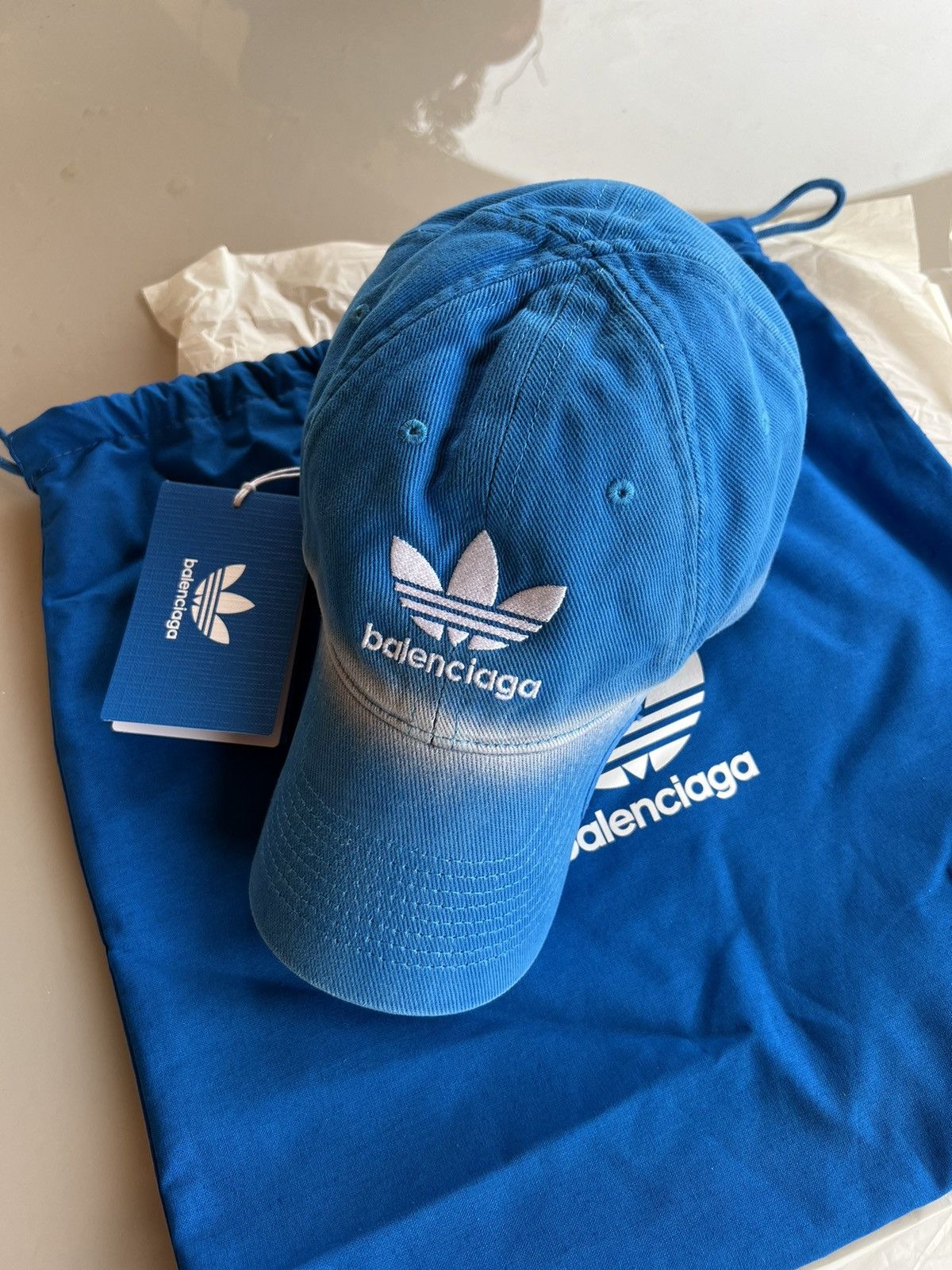 Balenciaga x adidas Trefoil Balenciaga Logo Cap Black/White