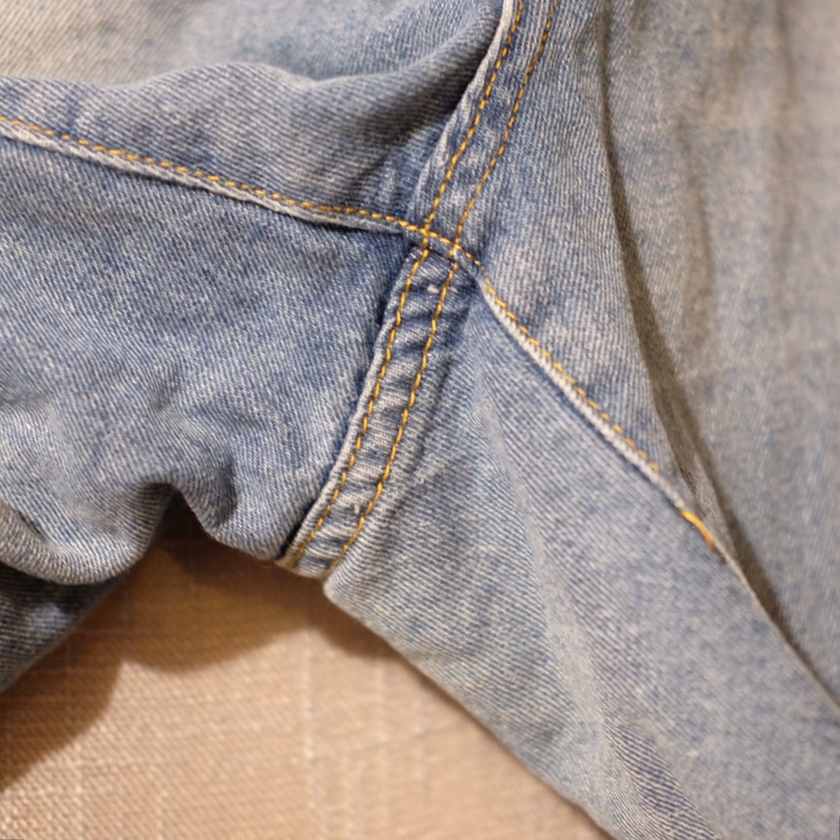 Vintage Bloomchic Distressed Cut Off Blue Denim Shorts Women 2XL Bermuda Denim Shorts Blue 5-Pocket Bohemian Summer Womens Size 40" / US 18 - 6 Thumbnail