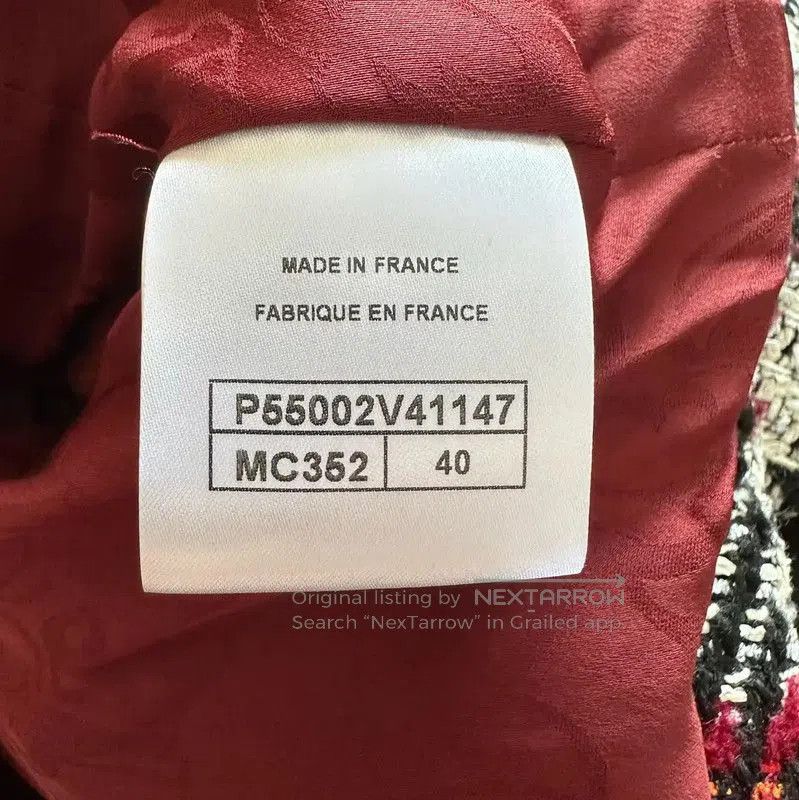 Chanel Chanel Red Wool Cropped Jacket . Size L / US 10 / IT 46 - 5 Thumbnail