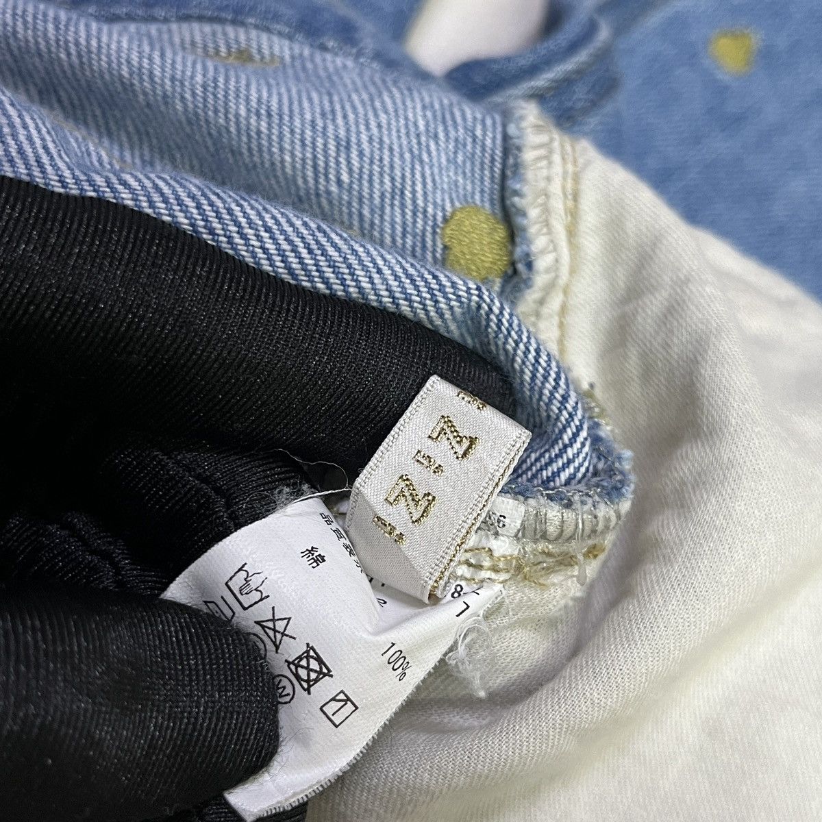 Japanese Brand Vintage Allover Polkadots Embroidered Jeans Size US 29 - 10 Thumbnail