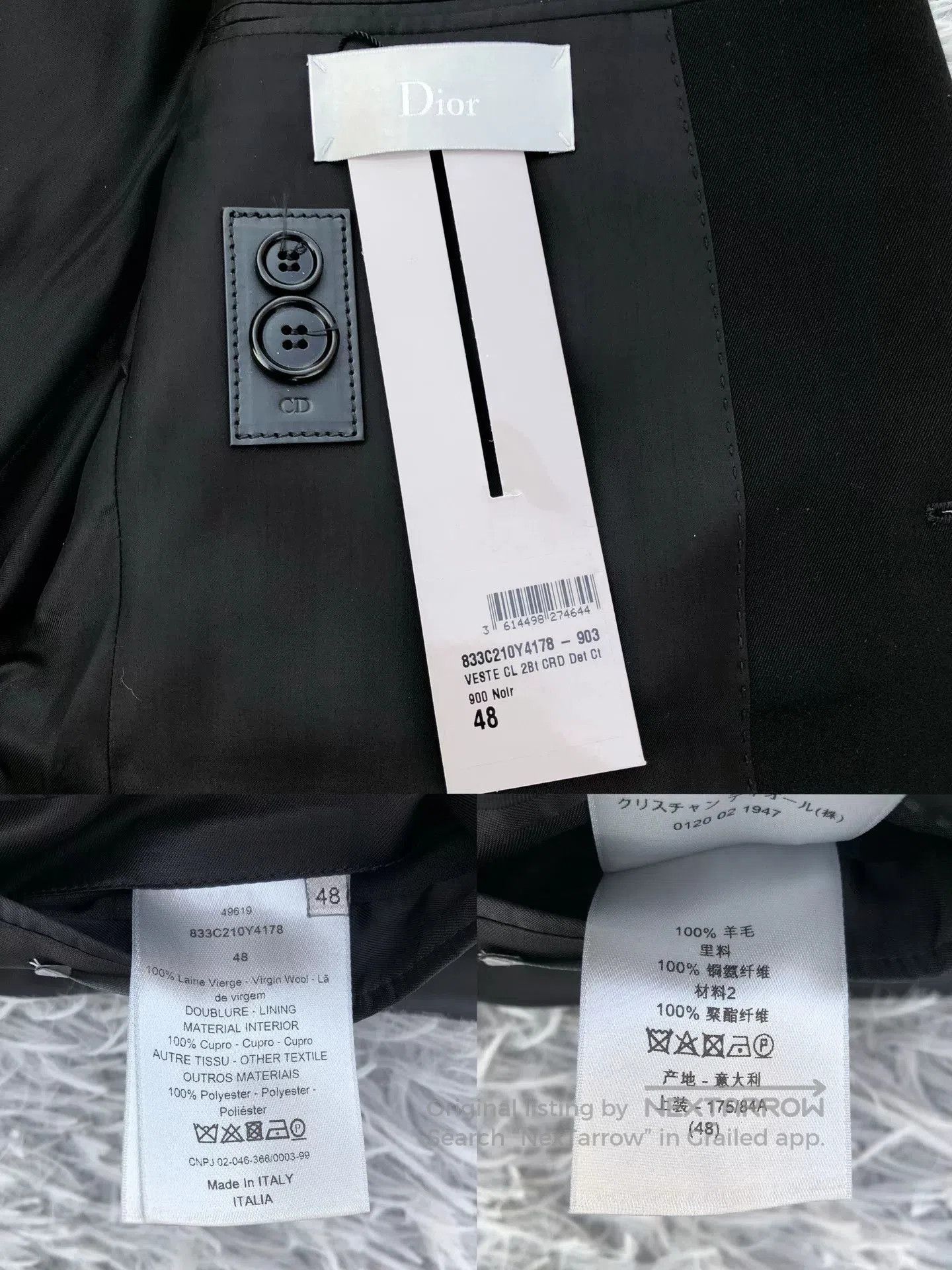 Dior Dior Homme 18FW Black Leather Patch Suit. Size US M / EU 48-50 / 2 - 9 Thumbnail