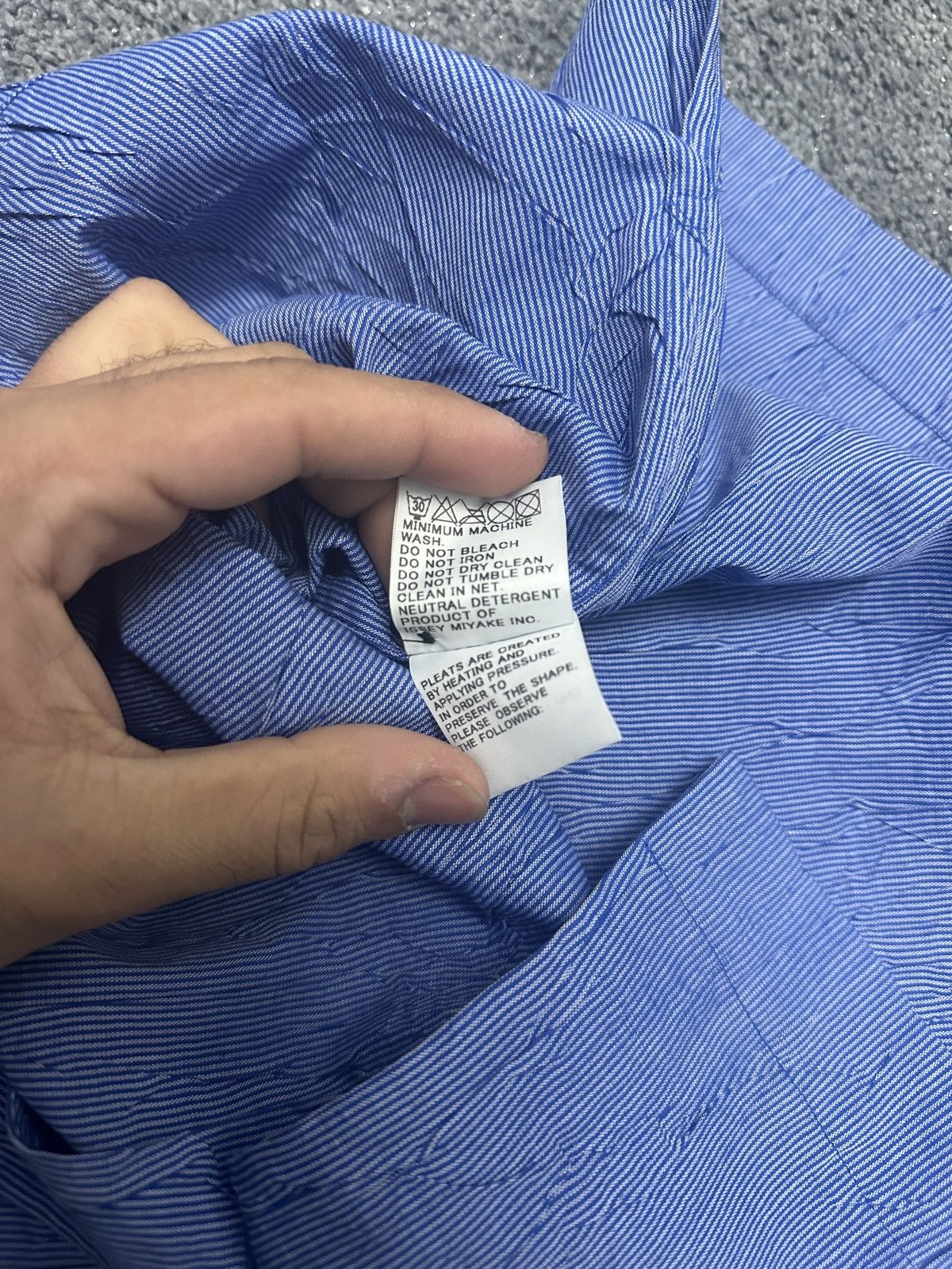 Issey Miyake Issey Miyake Striped Shirt Pleated Design Size US L / EU 52-54 / 3 - 6 Thumbnail