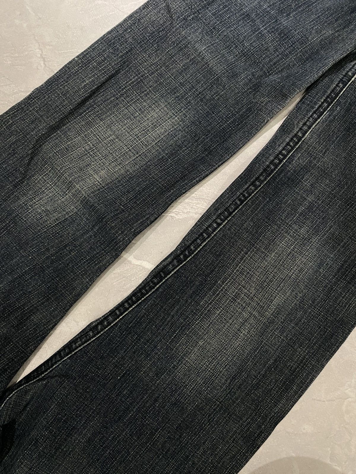 Lee Lee Raw Grunge Destroyed Washed Jean / Drip Slim Y2K Size US 28 / EU 44 - 8 Thumbnail