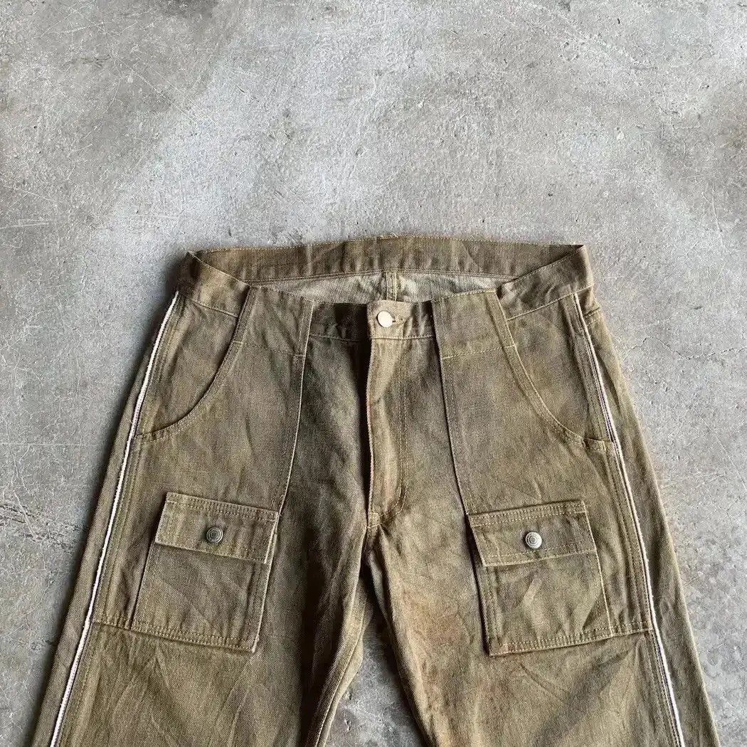 If Six Was Nine SUPER SICKS🔥REDLINE JAPANESE VTG SELVEDGE RUSTY DIRTY JEANS Size US 32 / EU 48 - 3 Thumbnail