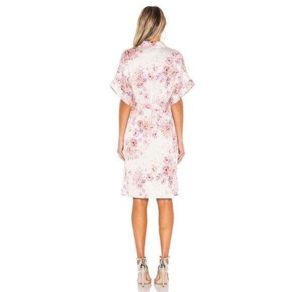 Other Hofmann Copenhagen Anna Silk Crinkle Satin Floral Dress Size S / US 4 / IT 40 - 3 Thumbnail