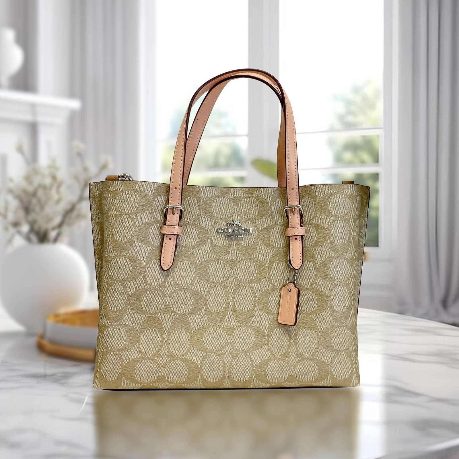 Coach Coach C4250 Mollie Tote 25 In Signature Canvas IN Light Size ONE SIZE - 2 Thumbnail