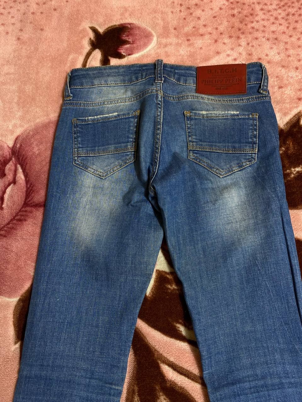 Philipp Plein Philipp Plein Design FW14 Distressed Denim Army Blue Jeans Size US 26 / EU 42 - 8 Thumbnail