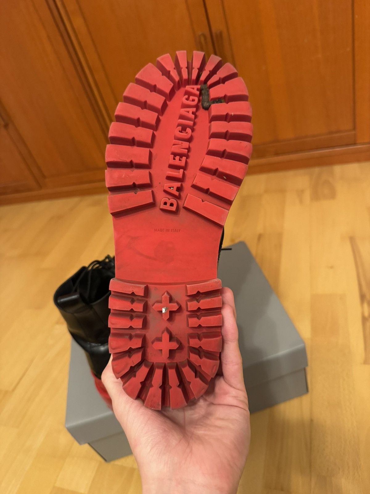 Balenciaga Balenciaga Strike Black Red Sole Boots Size US 7 / EU 40 - 12 Thumbnail