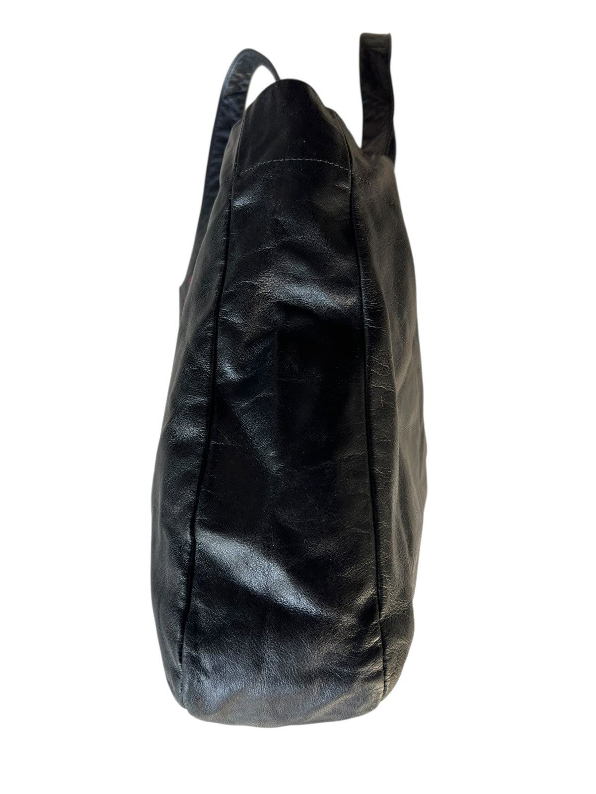Leather B. Stuff Japan Patina Black Leather Tote Bag Size ONE SIZE - 15 Thumbnail
