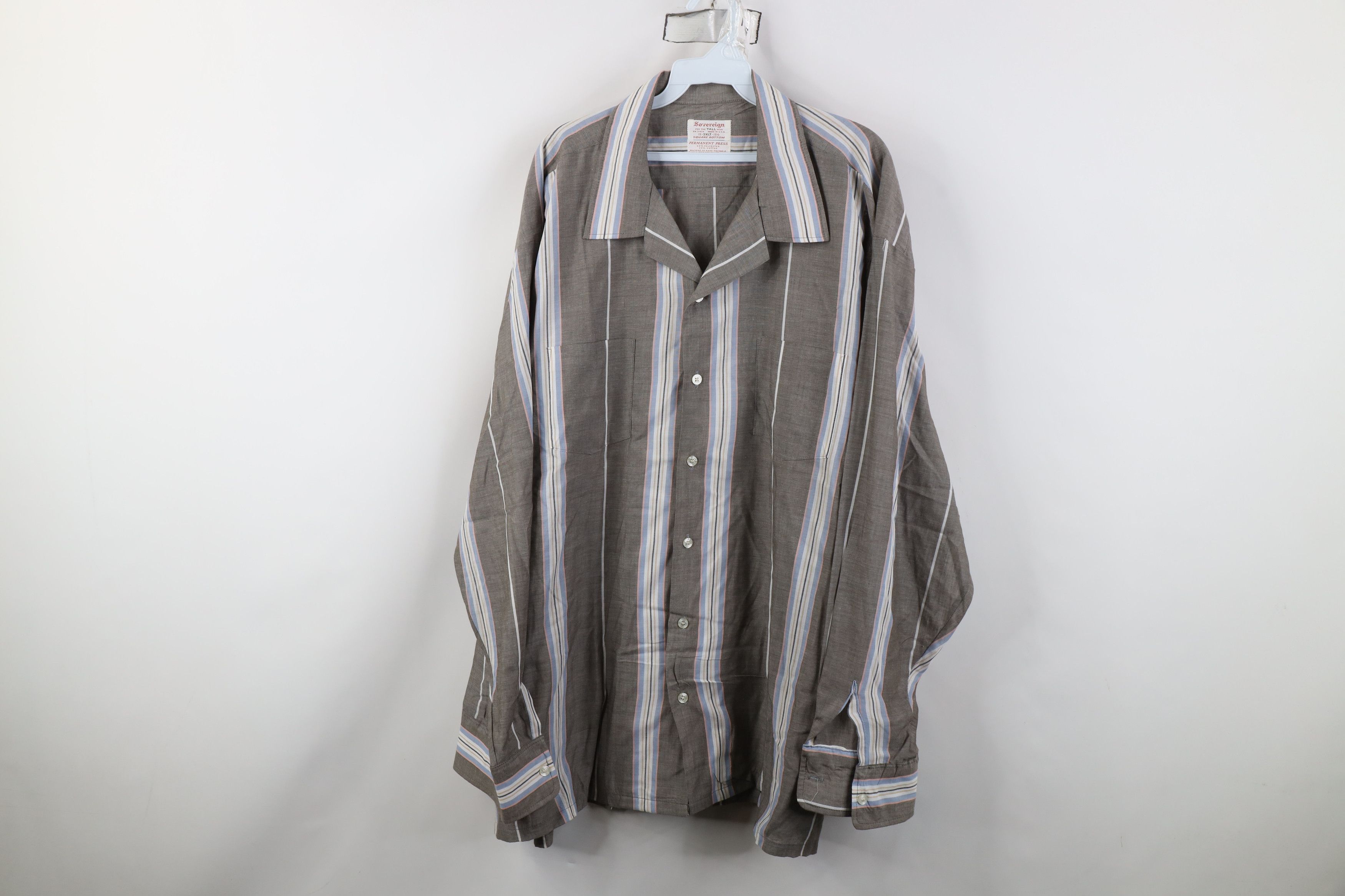 Vintage Vintage 70s Streetwear Camp Collar Collared Button Shirt USA Size US XXL / EU 58 / 5 - 1 Thumbnail