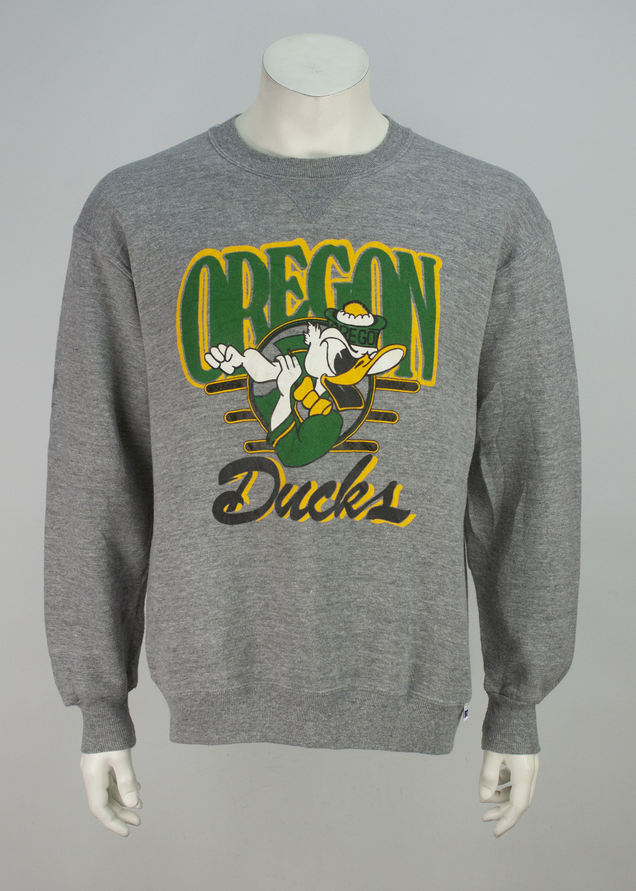 image of Nfl x Russell Athletic VTG Russel Athletic Oregon Ducks Disney Donald Duck Football in Grey (Size L