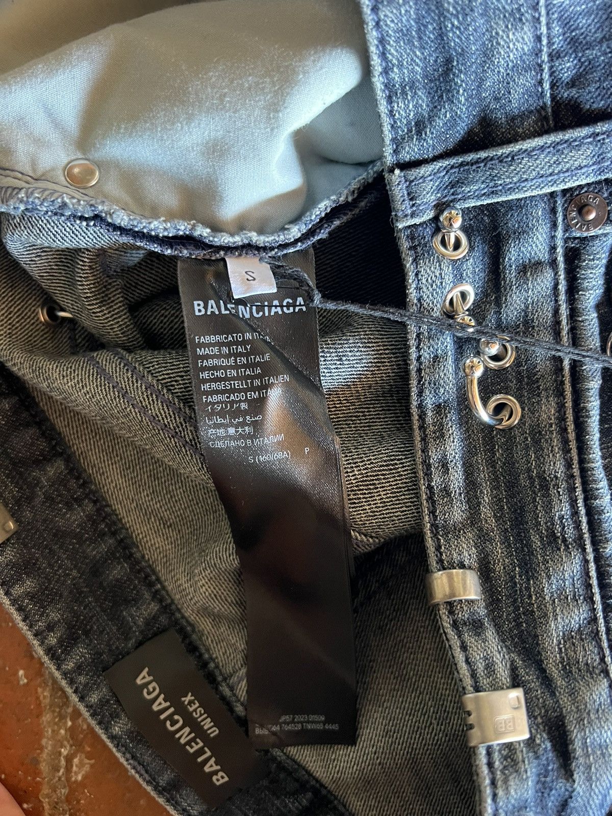 Balenciaga Balenciaga Piercing Blue Indigo Denim Pants Size US 31 - 7 Thumbnail