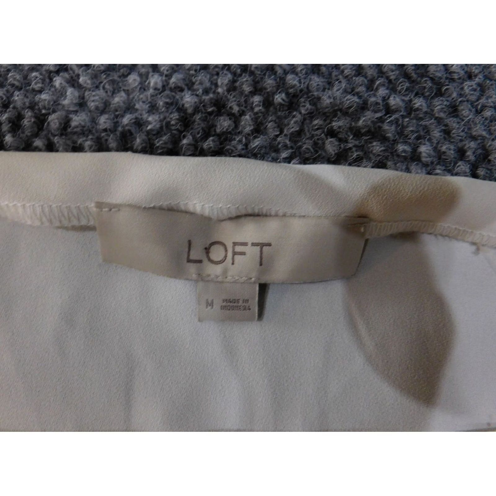 Loft LOFT Blouse White Short Sleeve Square Neck Womens M Shirt Casual Classic Lightweight Cap Sleeve Regular Pattern: Solid Size M / US 6-8 / IT 42-44 - 5 Thumbnail