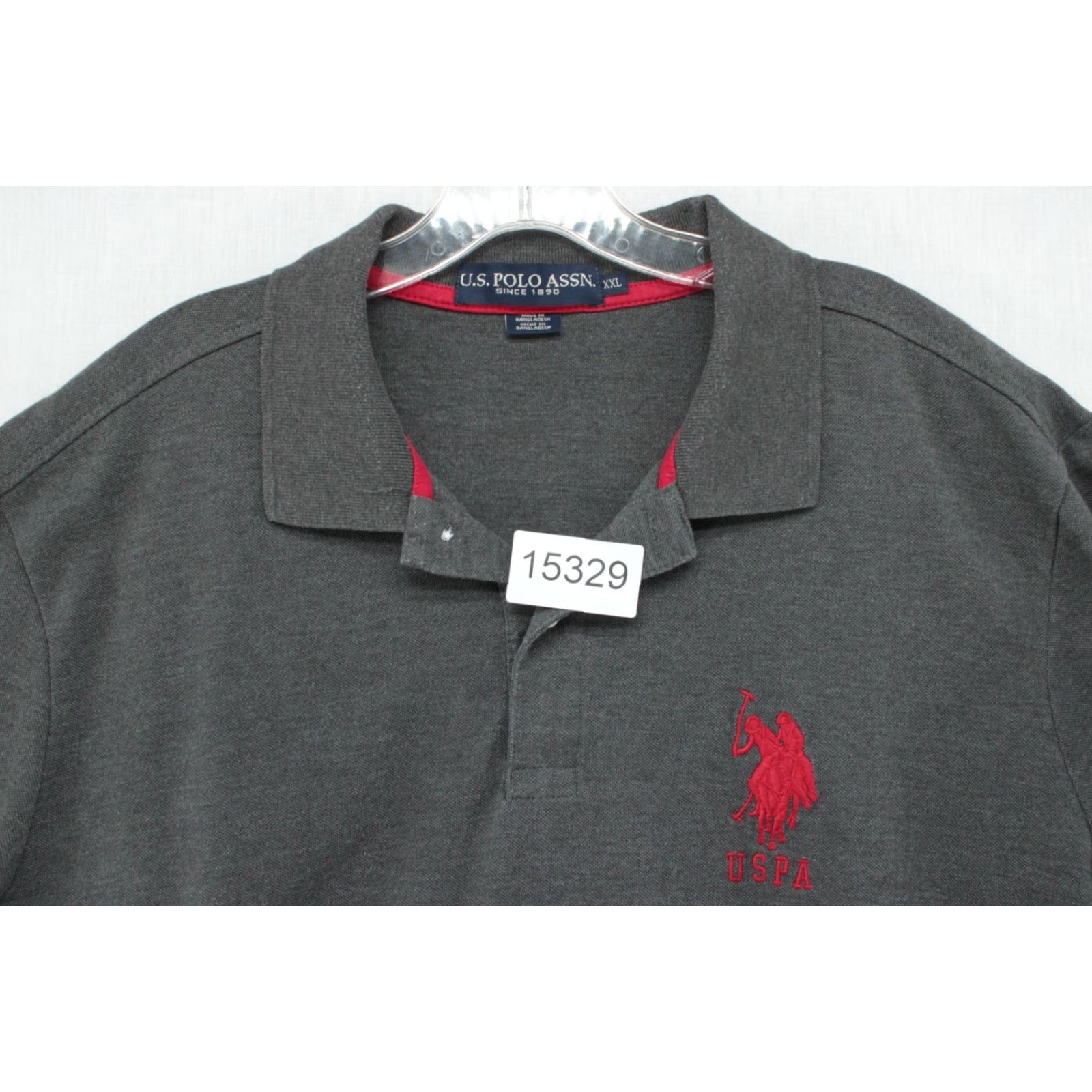 Vintage US Polo Assn Shirt Men 2XL Gray Short Sleeve Red Big Pony Preppy Polo Mens Size US XXL / EU 58 / 5 - 7 Thumbnail