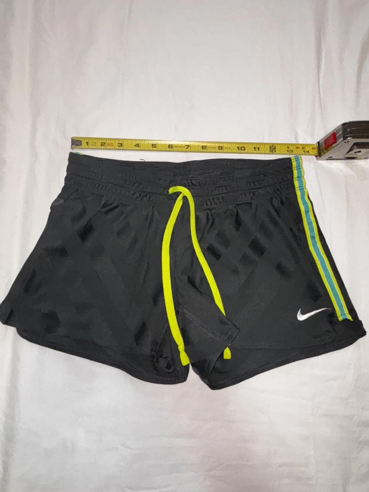 Nike Womens Nike Dri-FIT Gray Running Shorts with Neon Accents Size 28" / US 6 / IT 42 - 10 Thumbnail